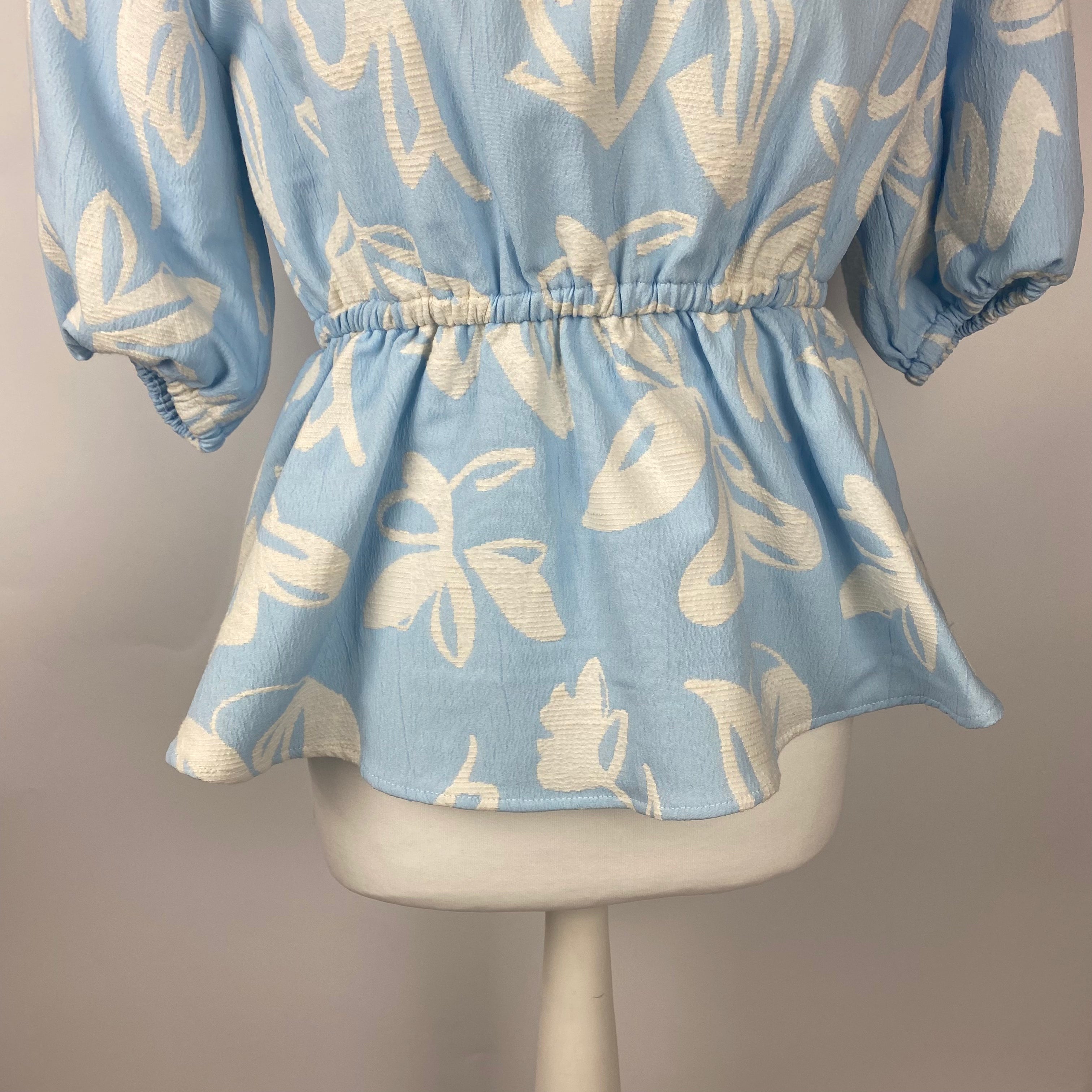 Stine Goya New £210 Baby Blue Print Britney Top XS