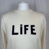 Bella Freud Brand New £295 Cream LIFE Cotton & Cashmere Sweater XS