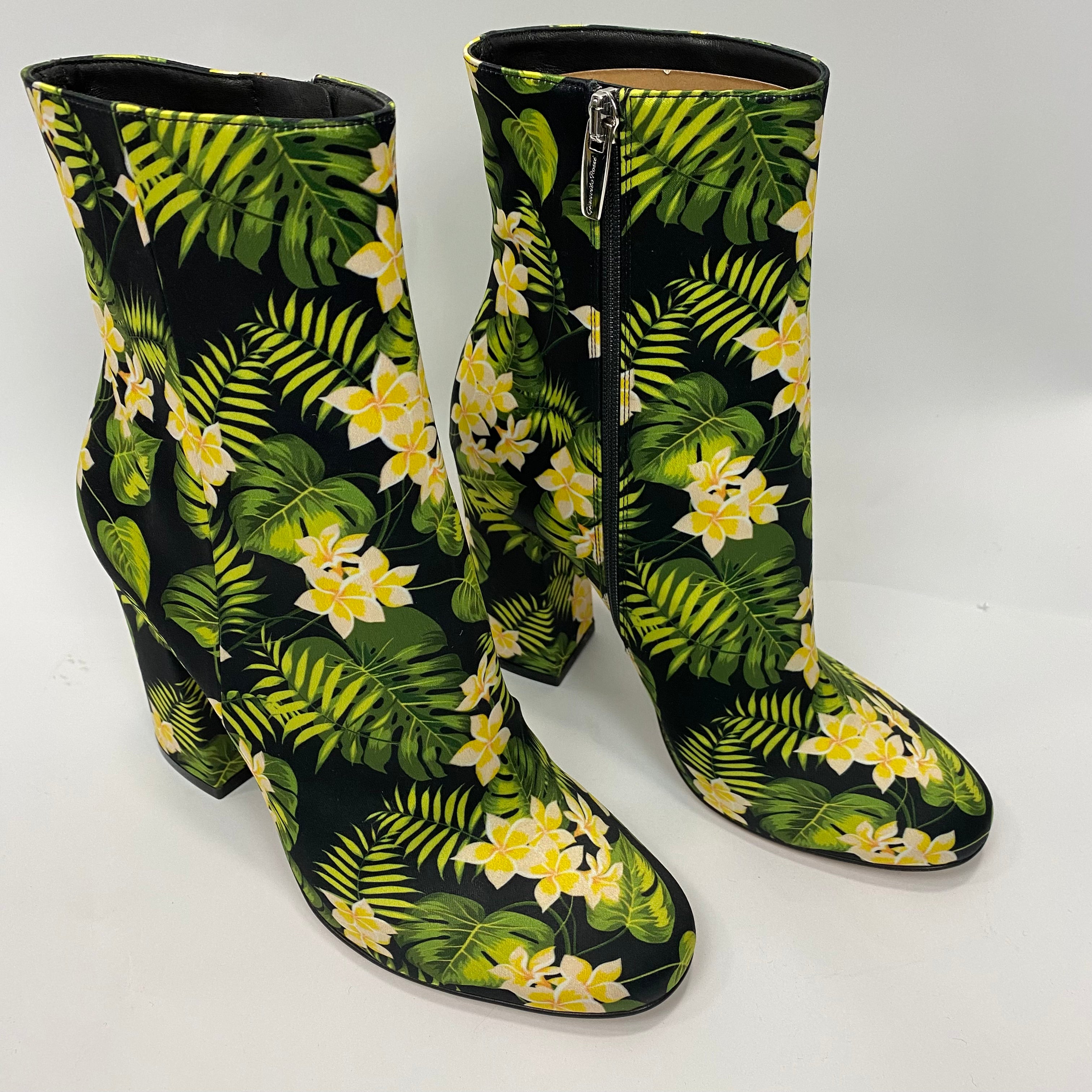 Gianvito Rossi Brand New £640 Floral Silk Ankle Boots 38
