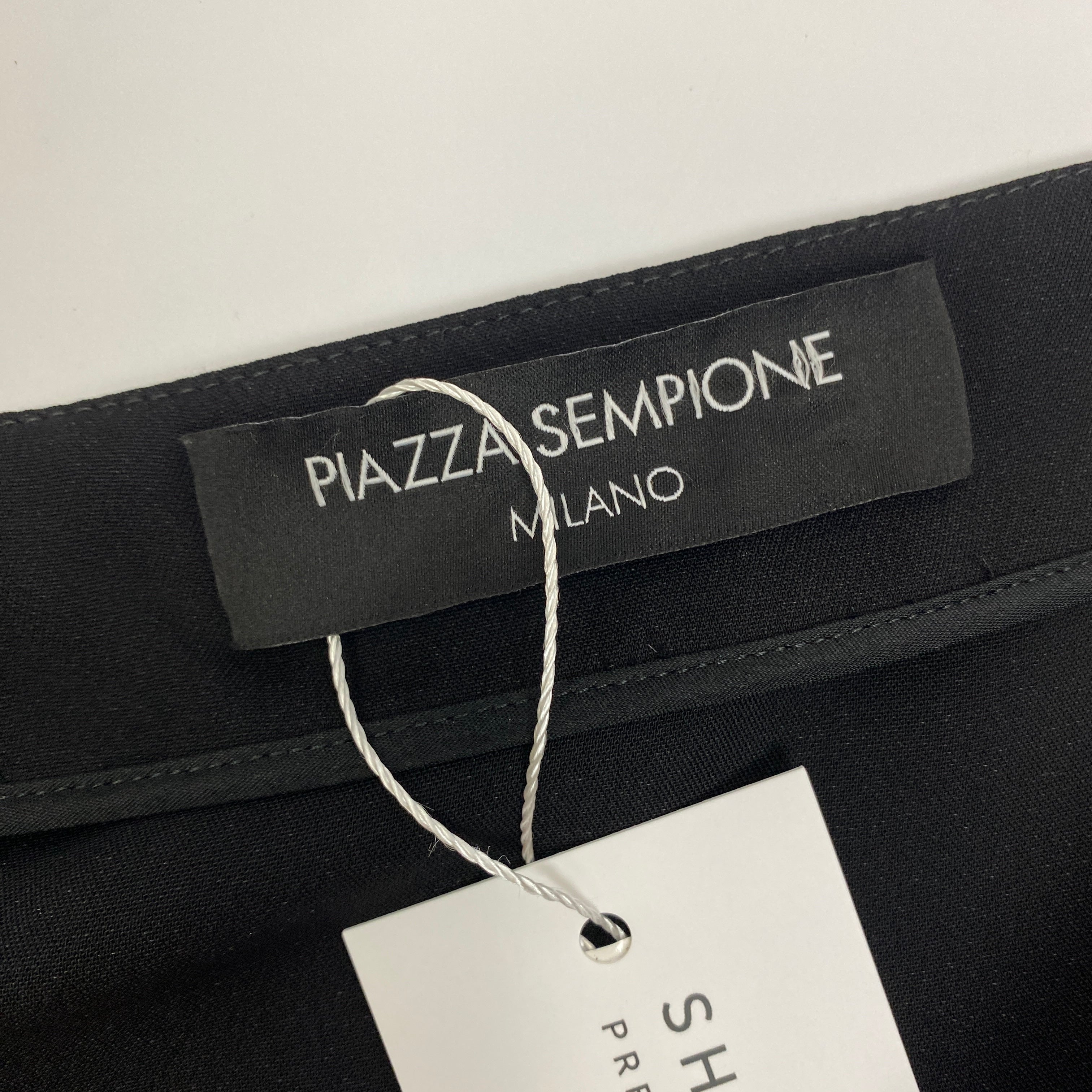 Piazza Sempione Black Silky Flared Midi Skirt XS