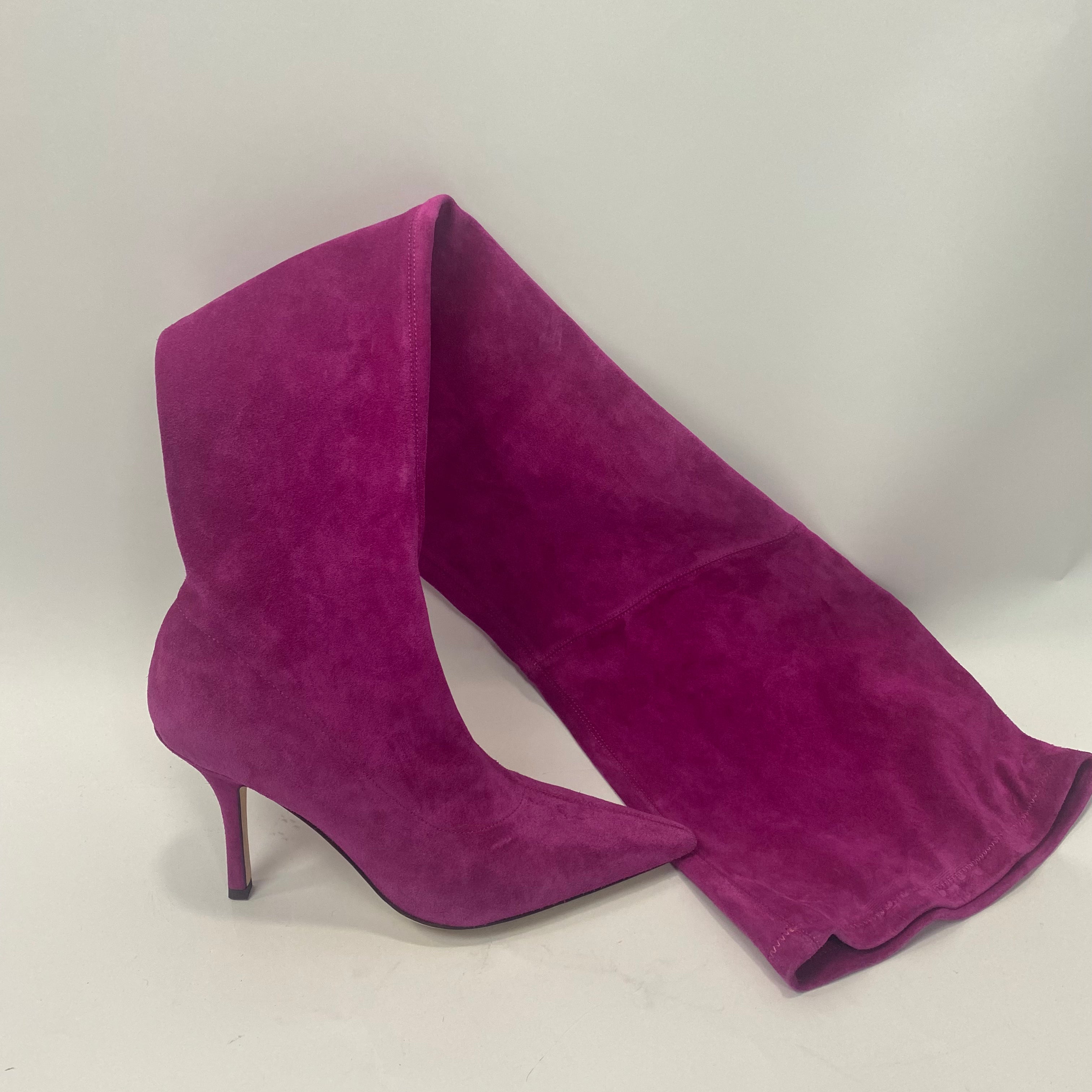 Paris Texas New £695 Fuchsia Suede OTK Boots 38