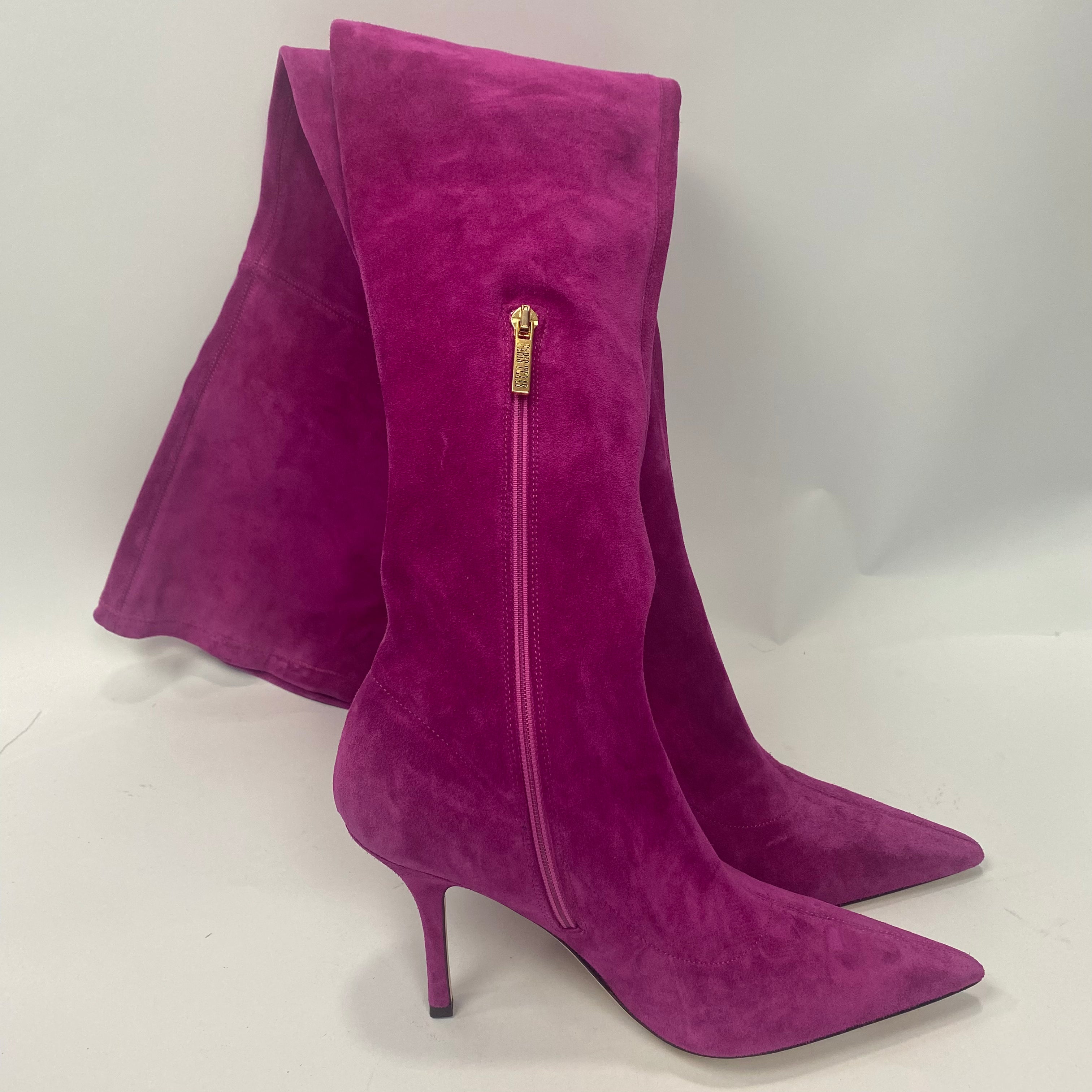 Paris Texas New £695 Fuchsia Suede OTK Boots 38
