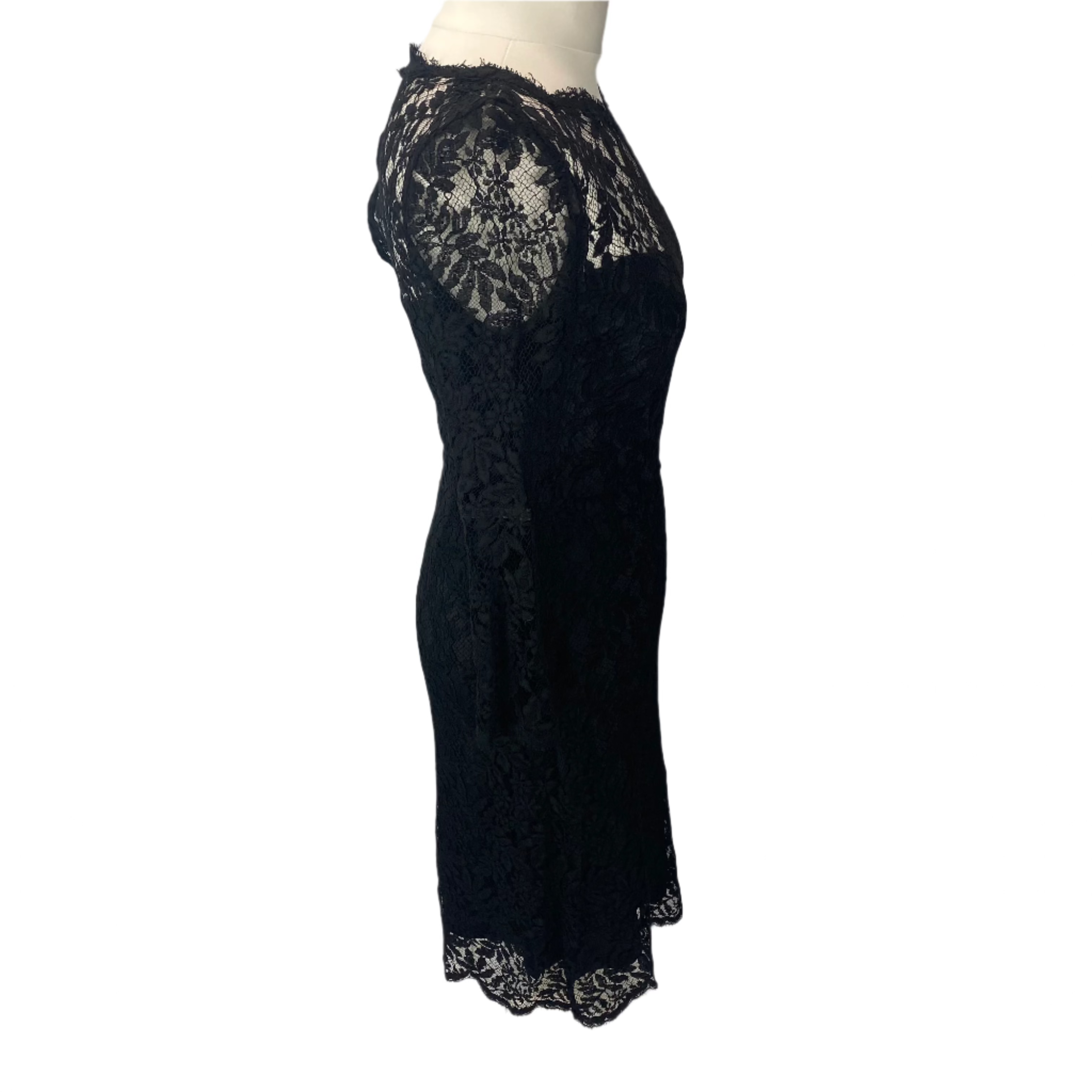 Goat New £680 Black Lace Pandora Midi Dress XS
