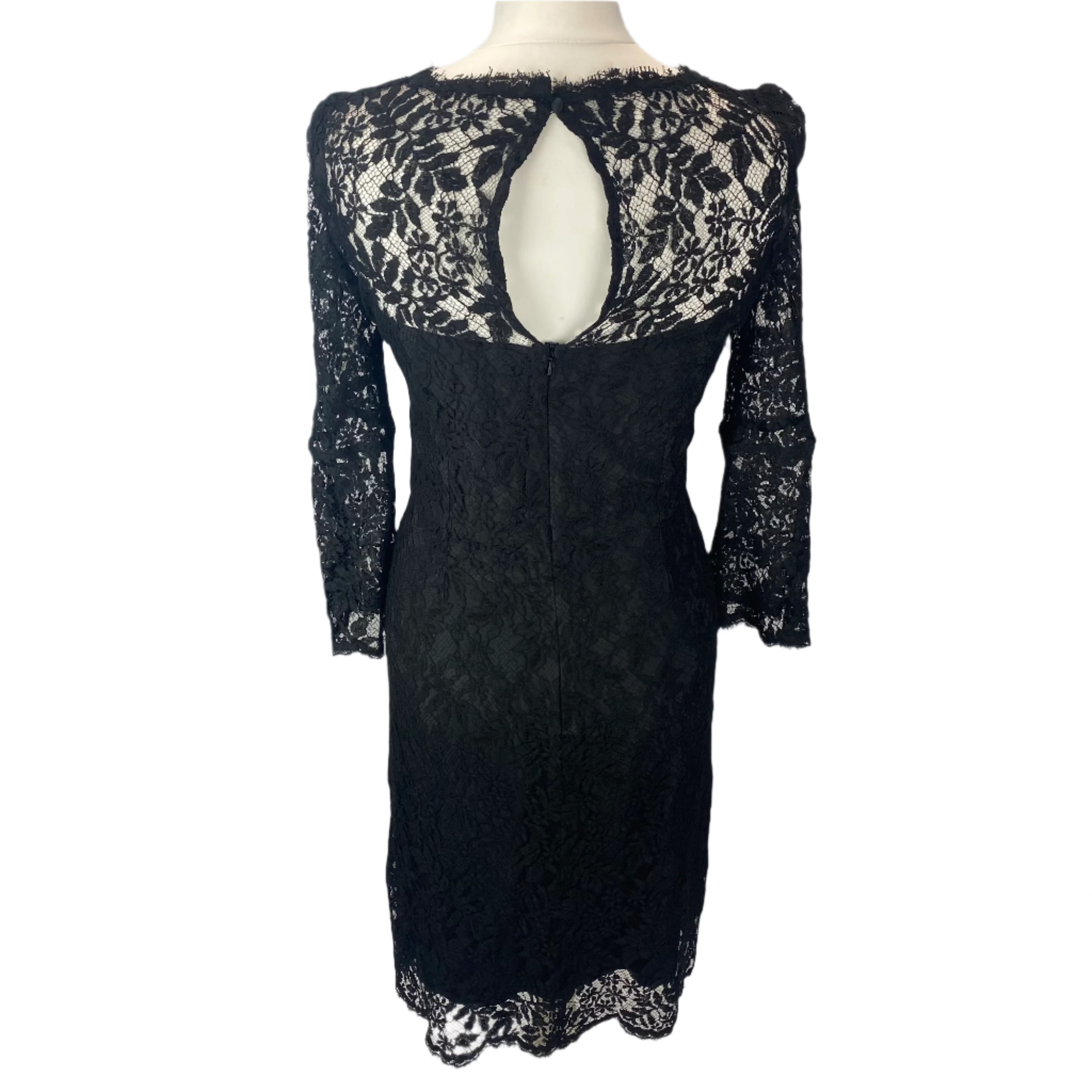 Goat New £680 Black Lace Pandora Midi Dress XS