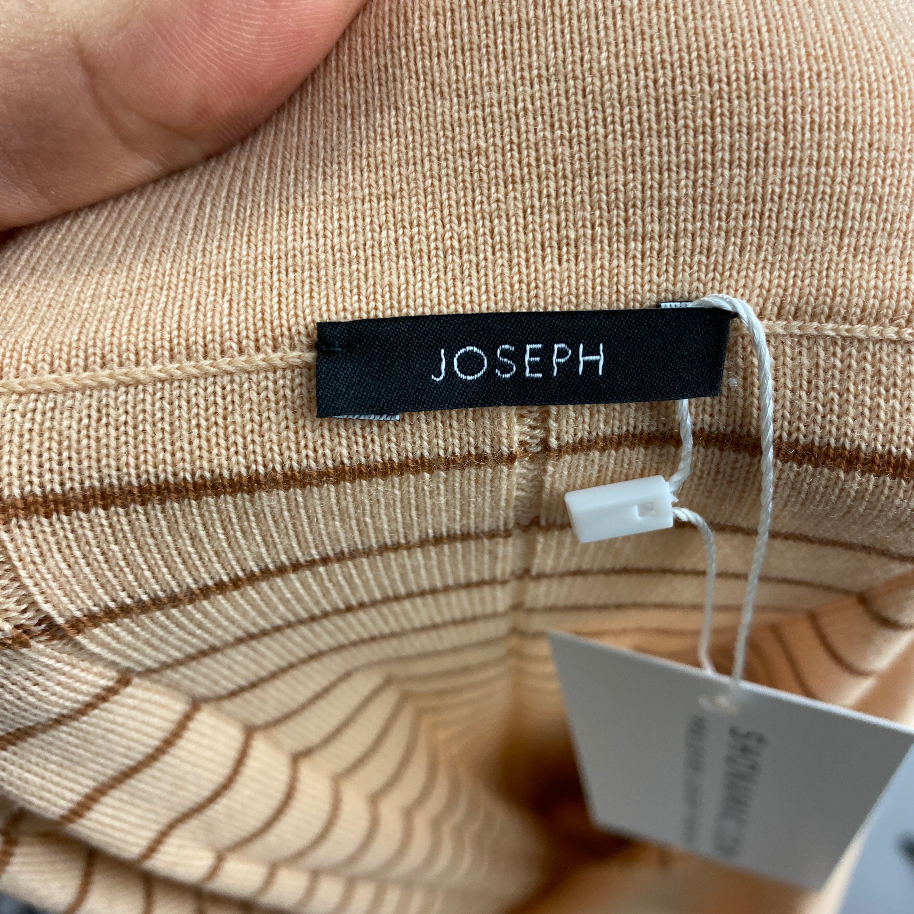 Joseph £578 Peach Stripe Merino Knit Polo Dress XL
