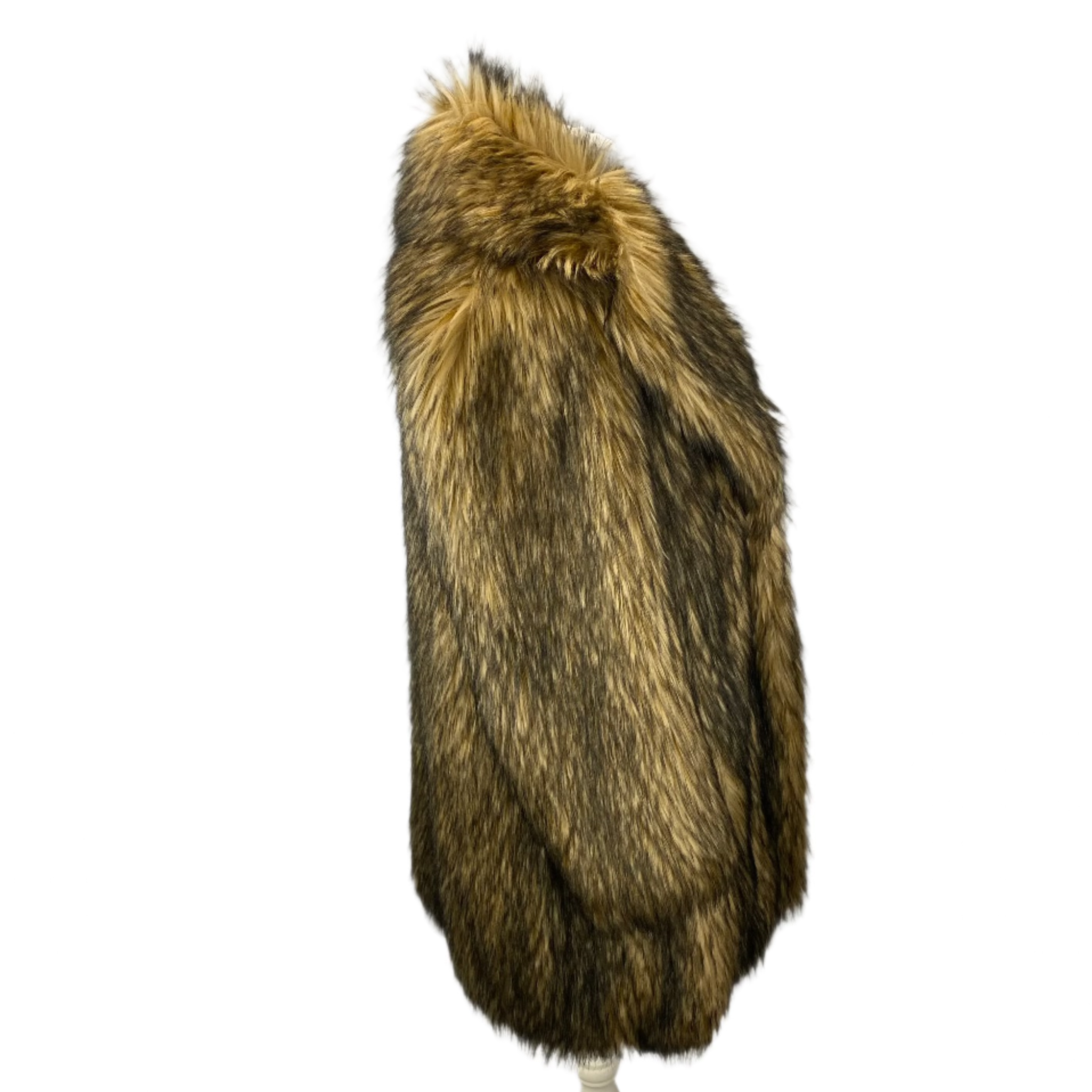 Red Valentino New £895 Black-Tipped Caramel Faux Fur Coat XXS
