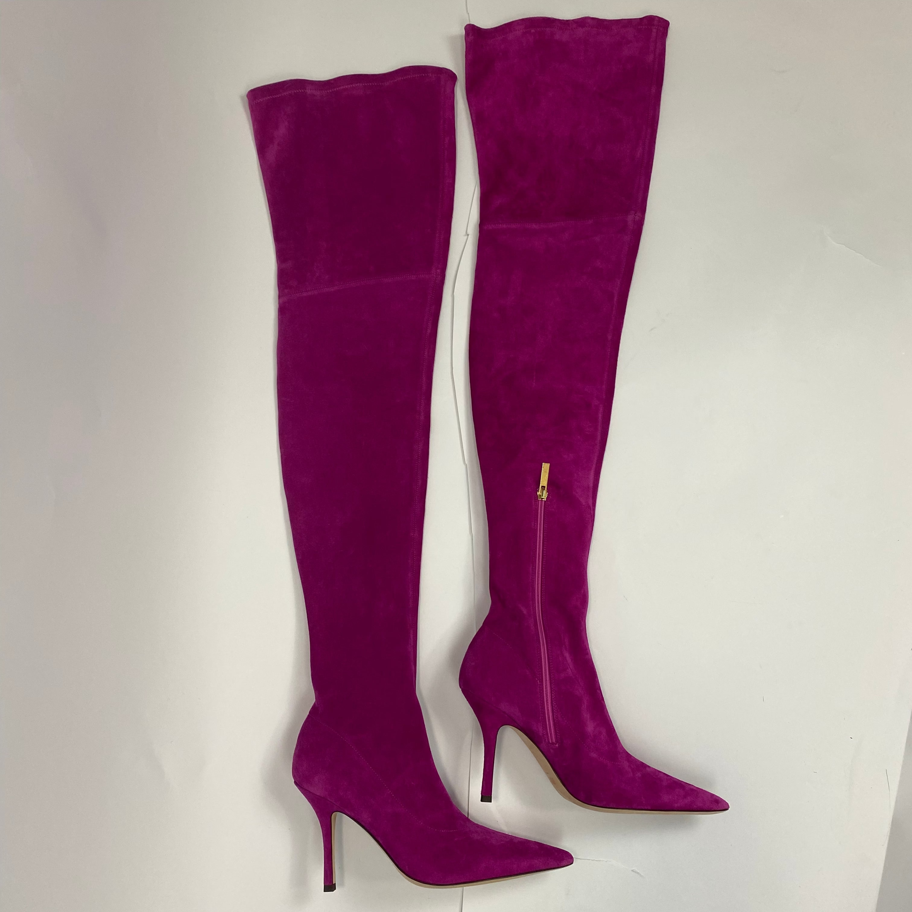 Paris Texas New £695 Fuchsia Suede OTK Boots 38