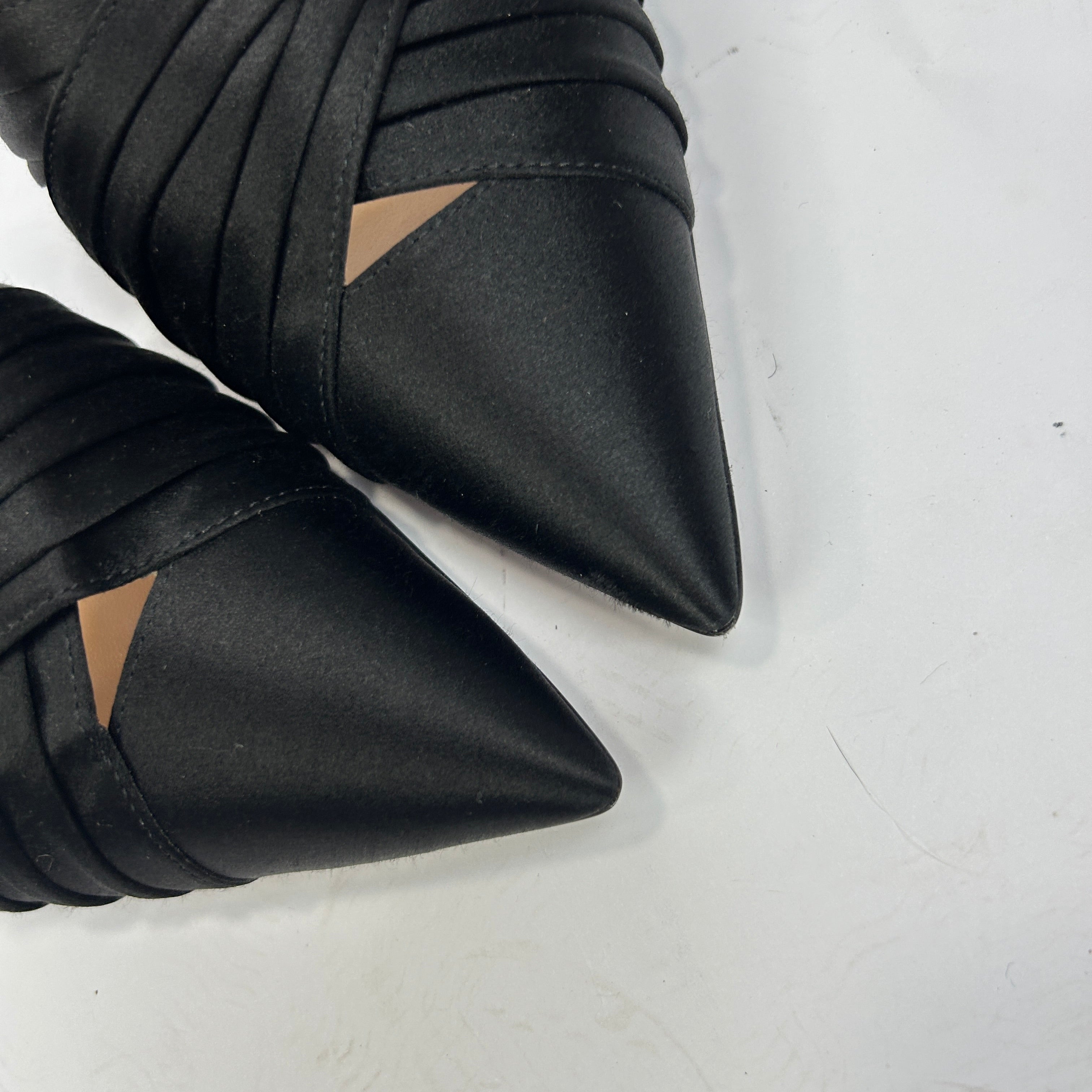 Gianvito Rossi New Black Jewelled Silk D'Orsay Heels 42