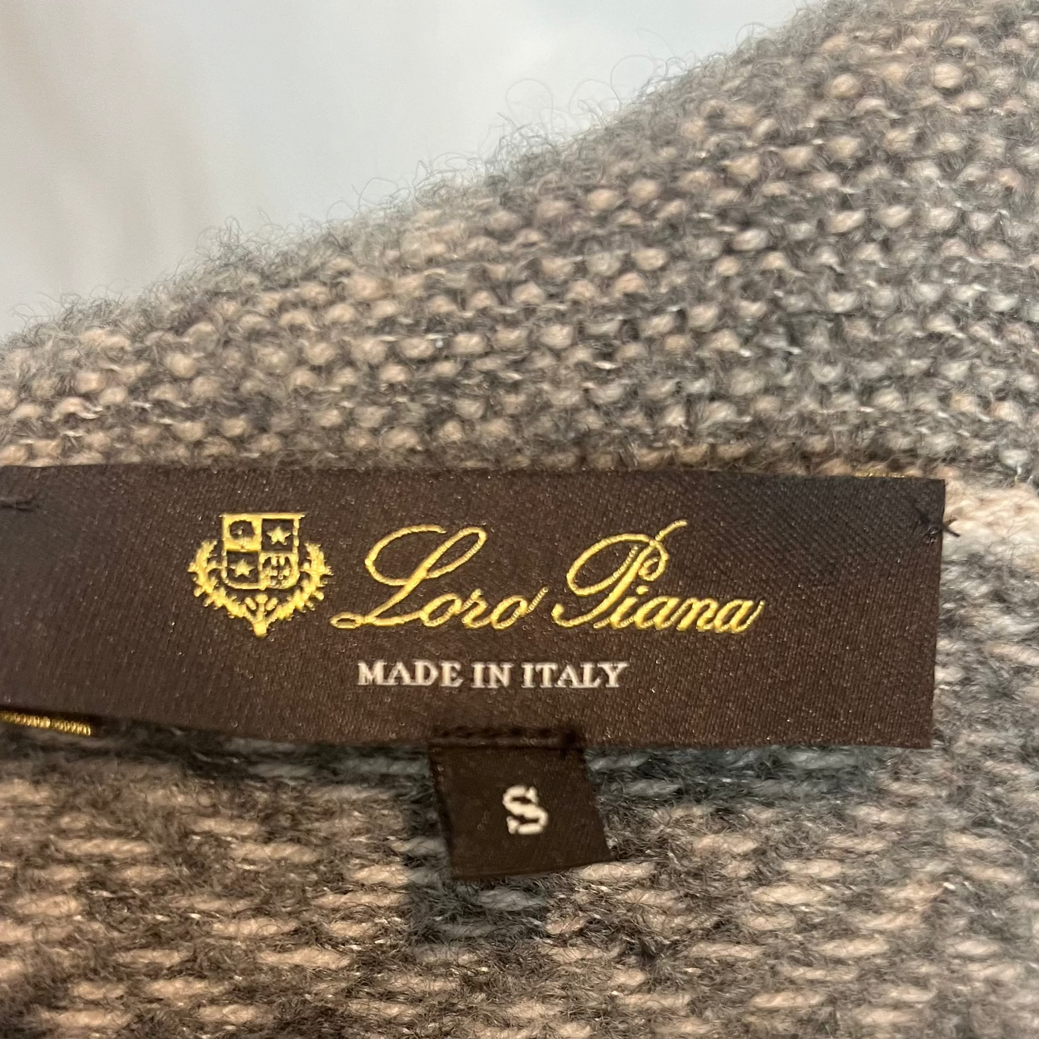 Loro Piana £2340 Grey & White Cashmere Longline Cardigan S