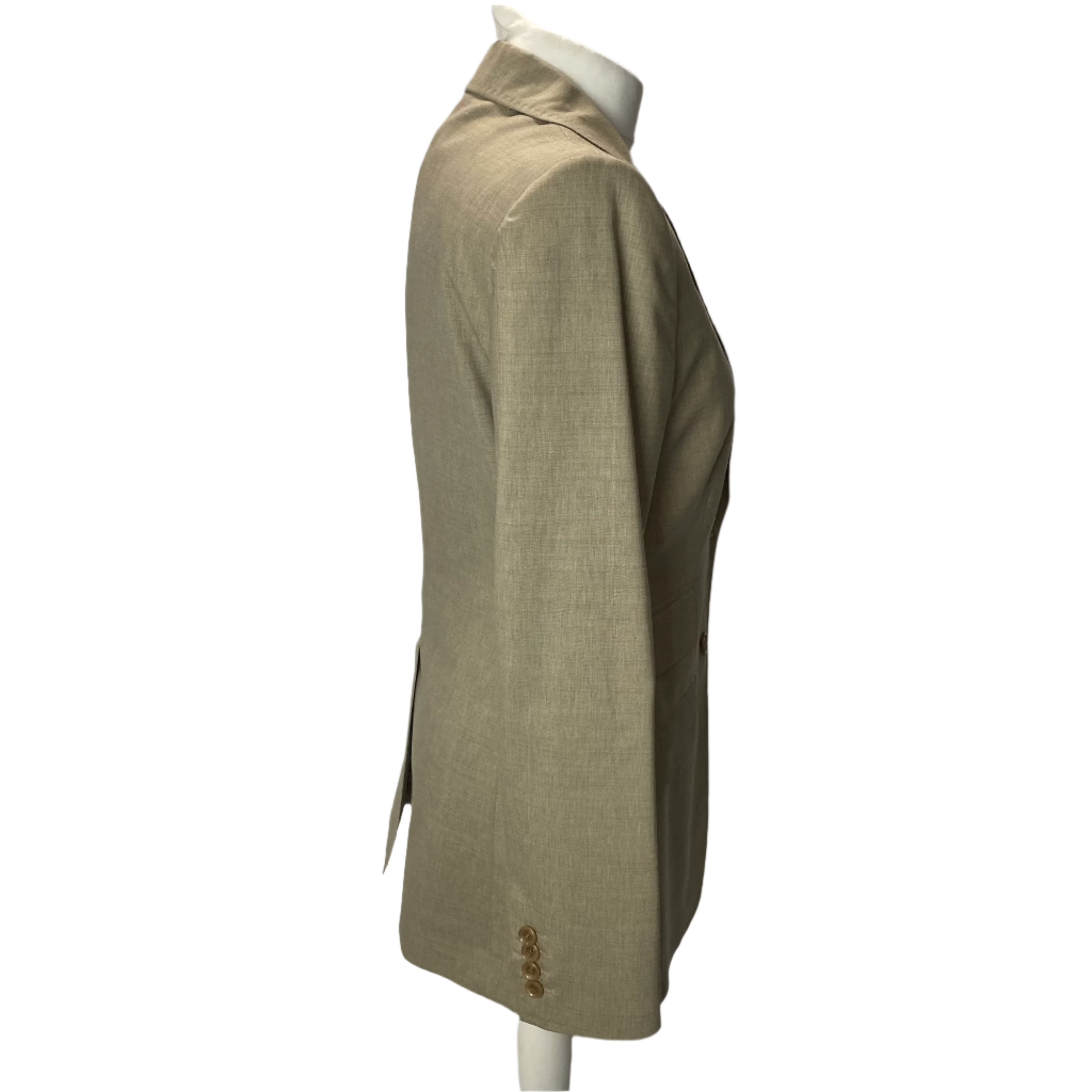 Dolce & Gabbana Fawn Wool & Silk Long Jacket M