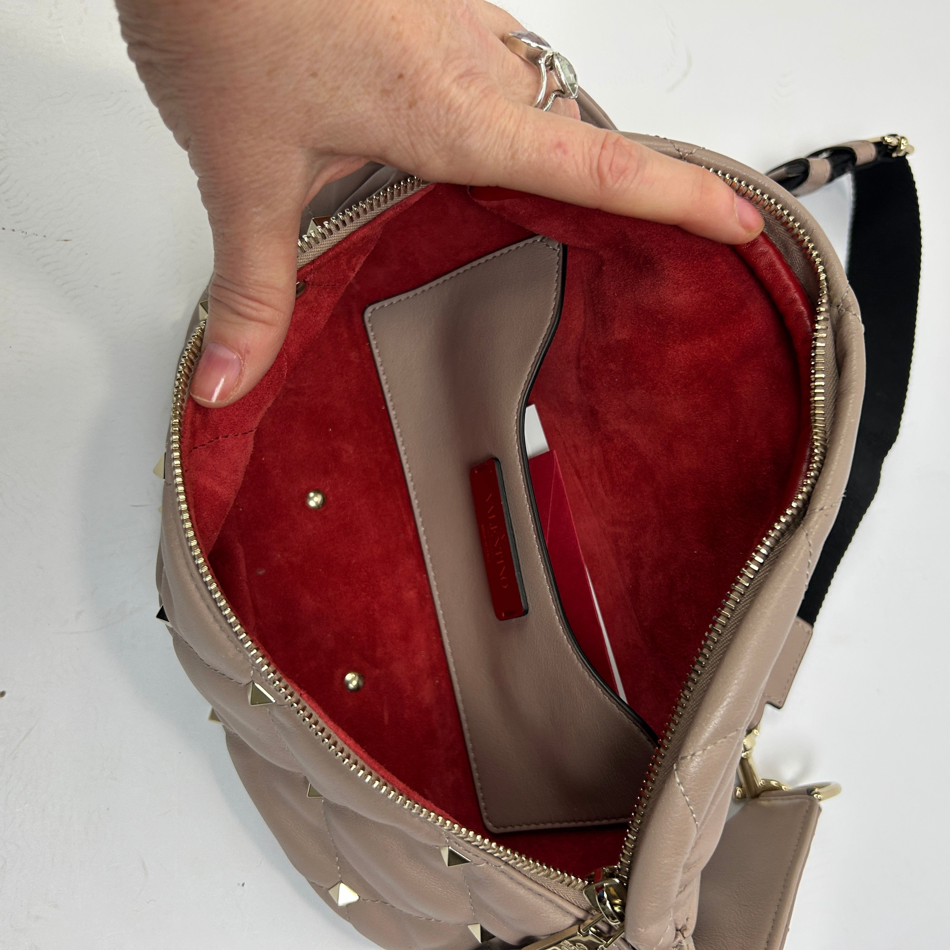 Valentino Nude Rockstud Spike Belt-Bag