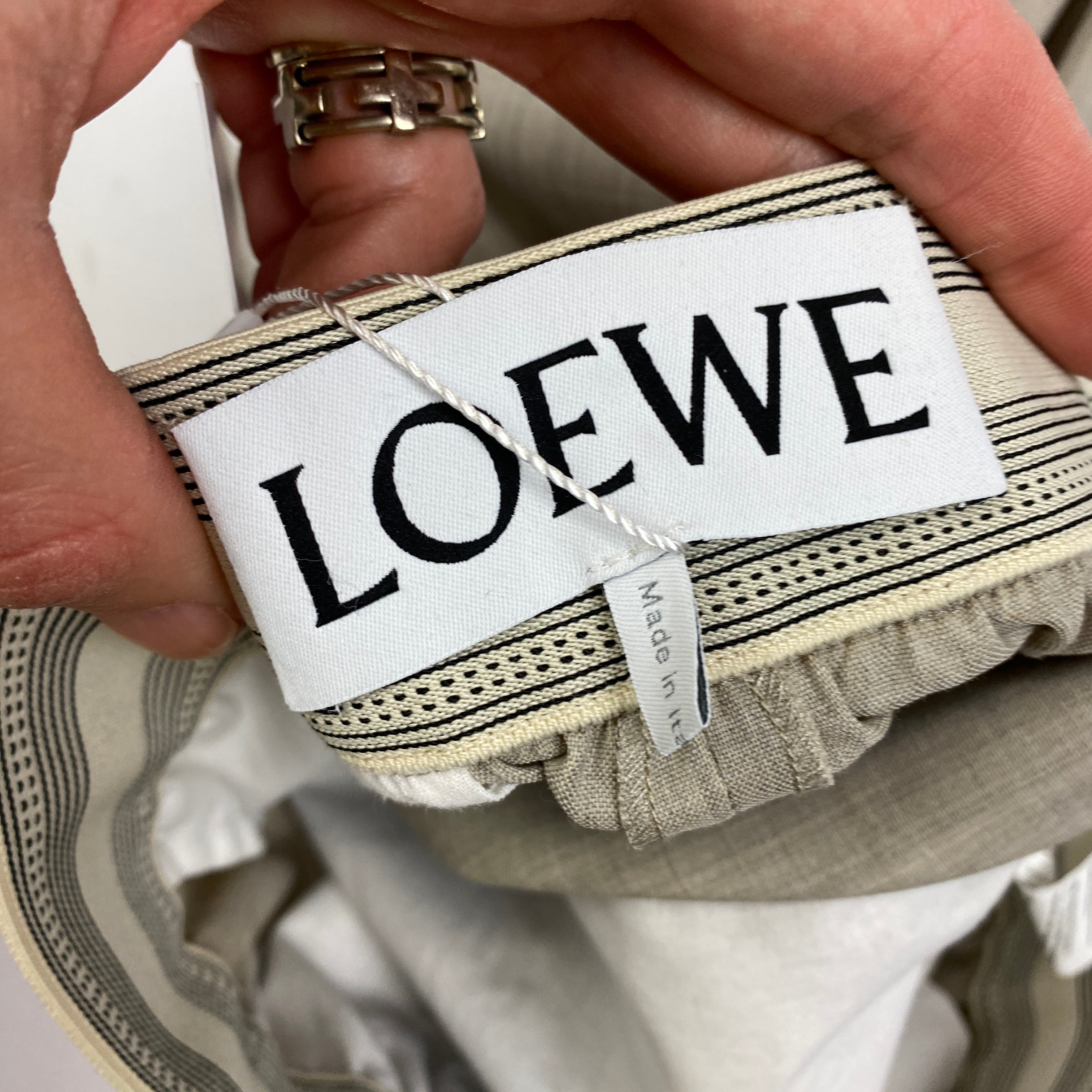 Loewe New £725 Fawn Wool Logo Elasticated Pants XS