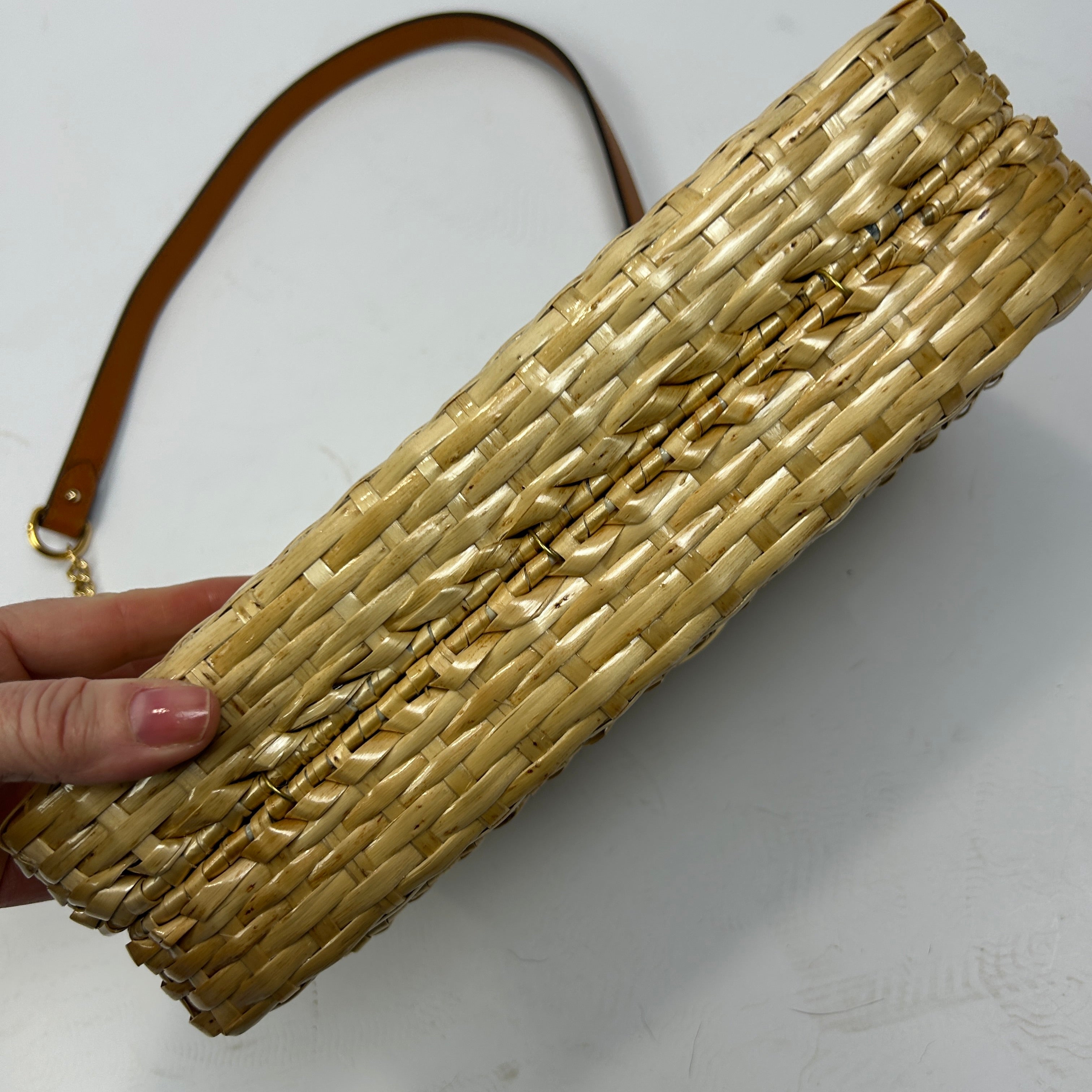 Gucci Glazed Wicker Small Cestino Shoulderbag