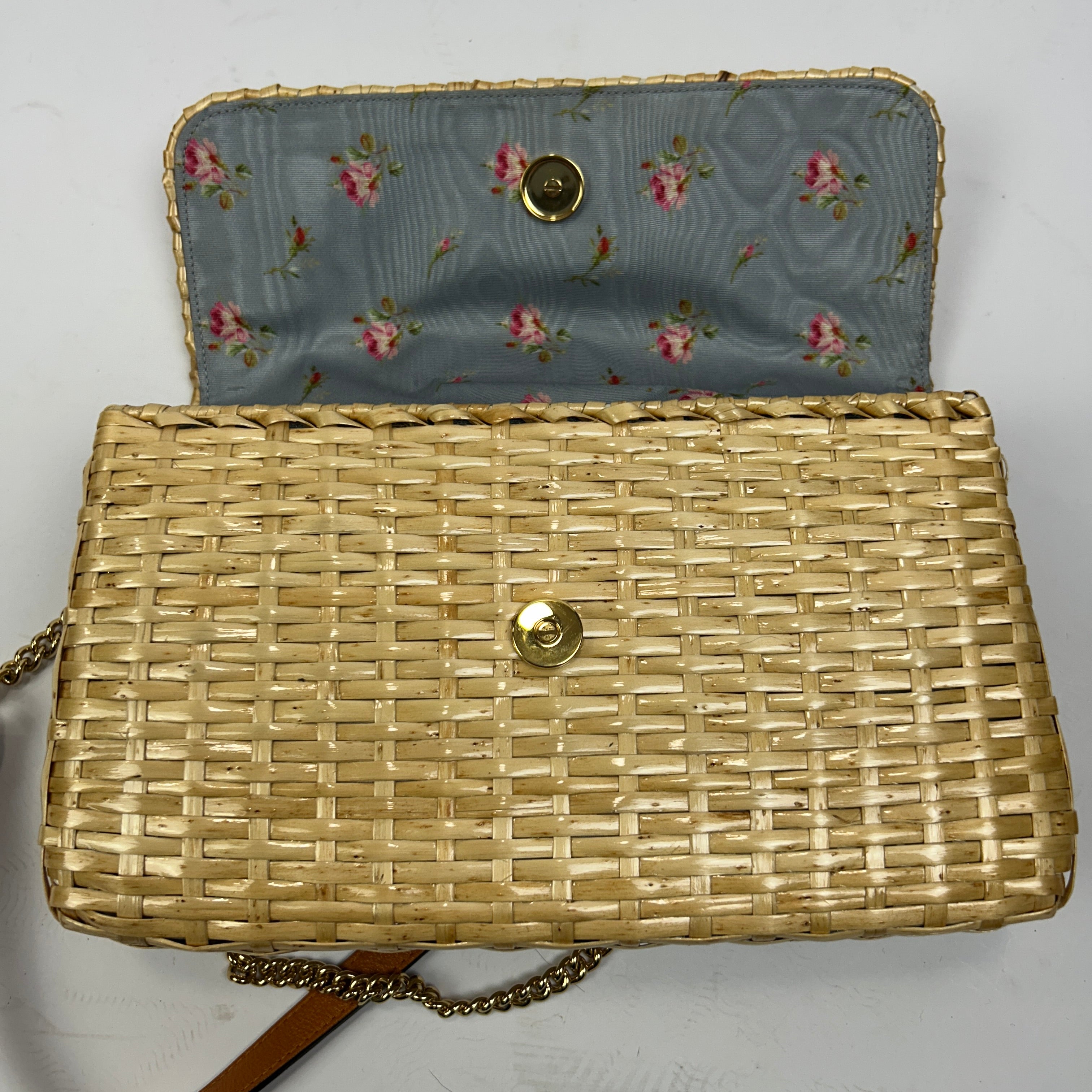 Gucci Glazed Wicker Small Cestino Shoulderbag