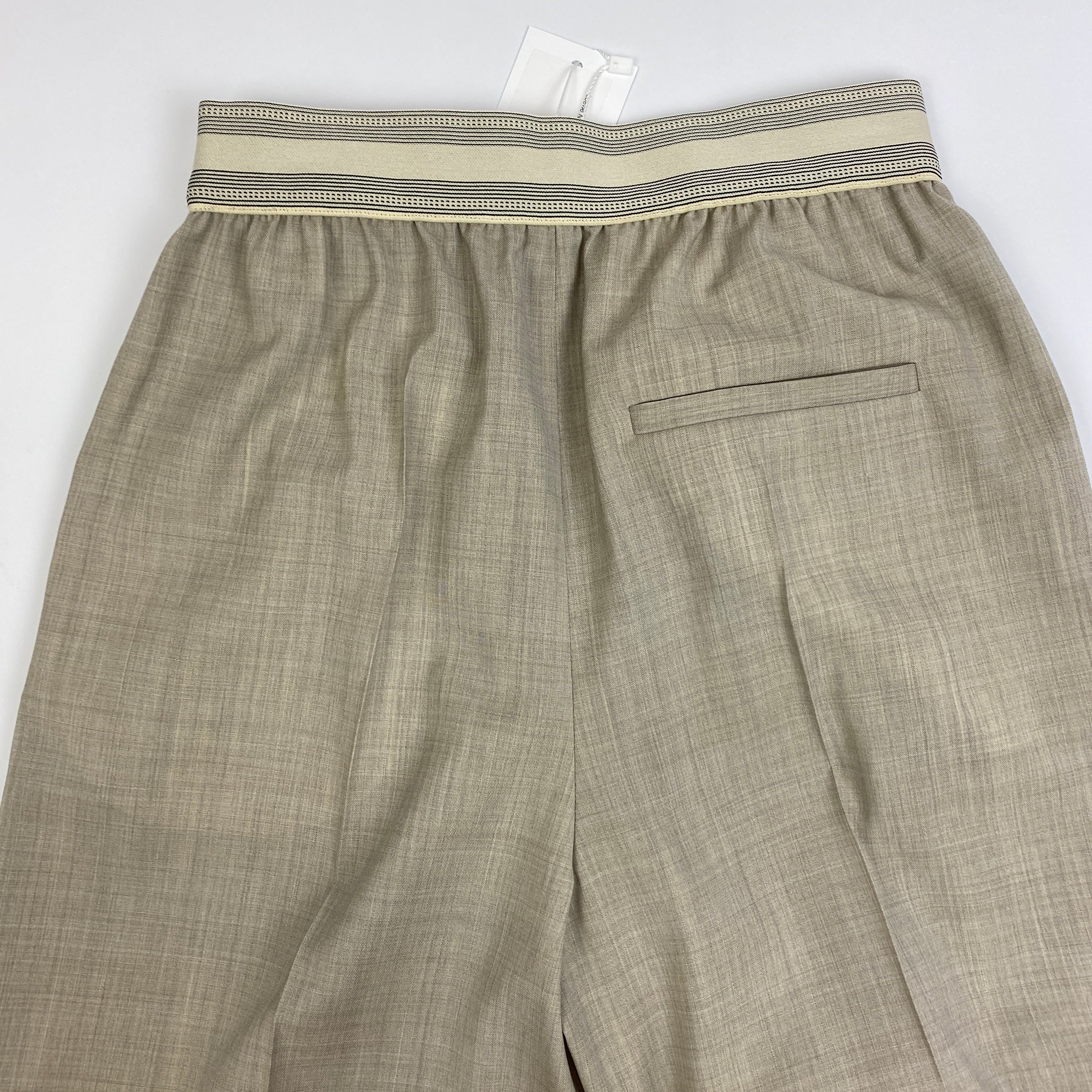 Loewe New £725 Fawn Wool Logo Elasticated Pants XS