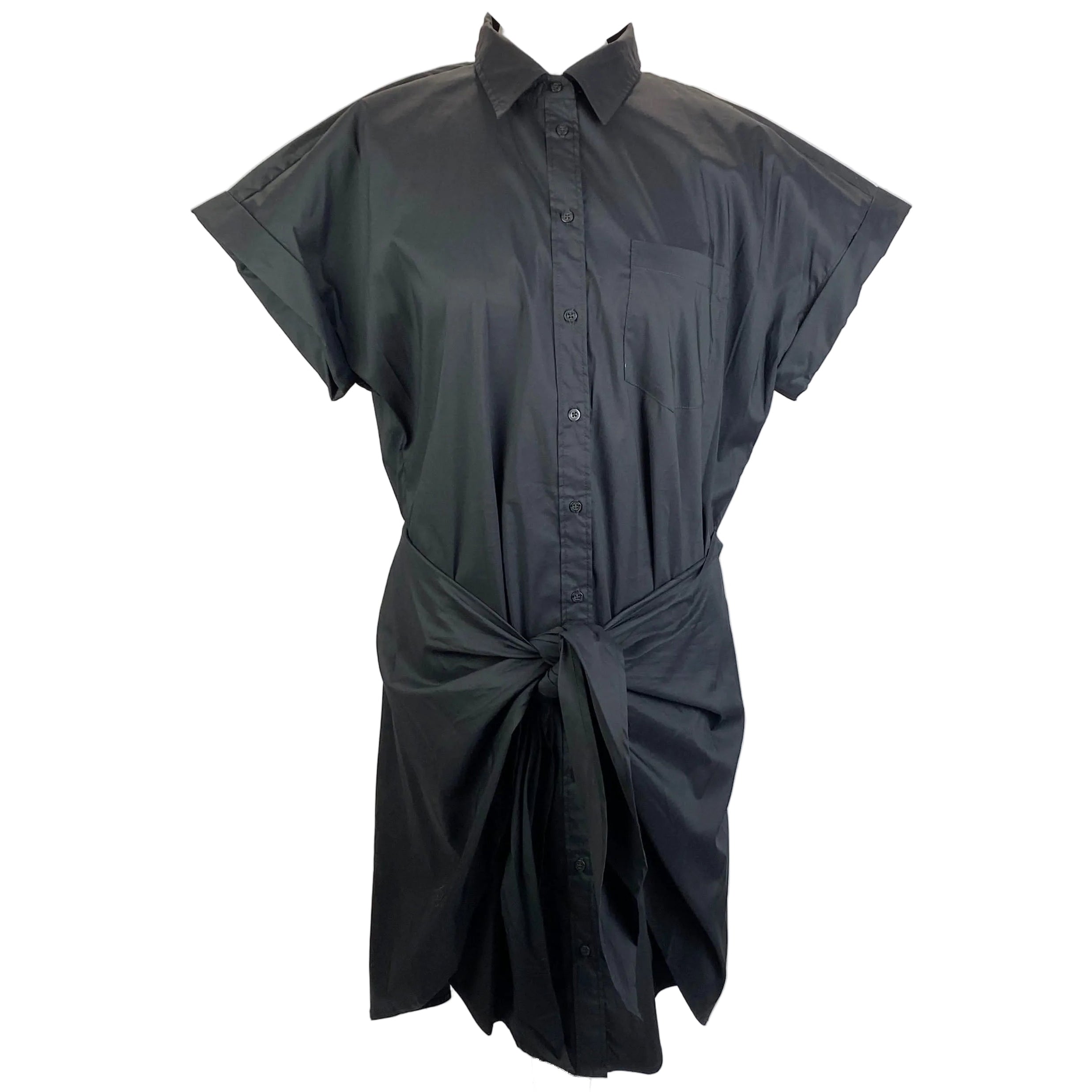 Ralph Lauren New £229 Black Poplin Shirtdress XL