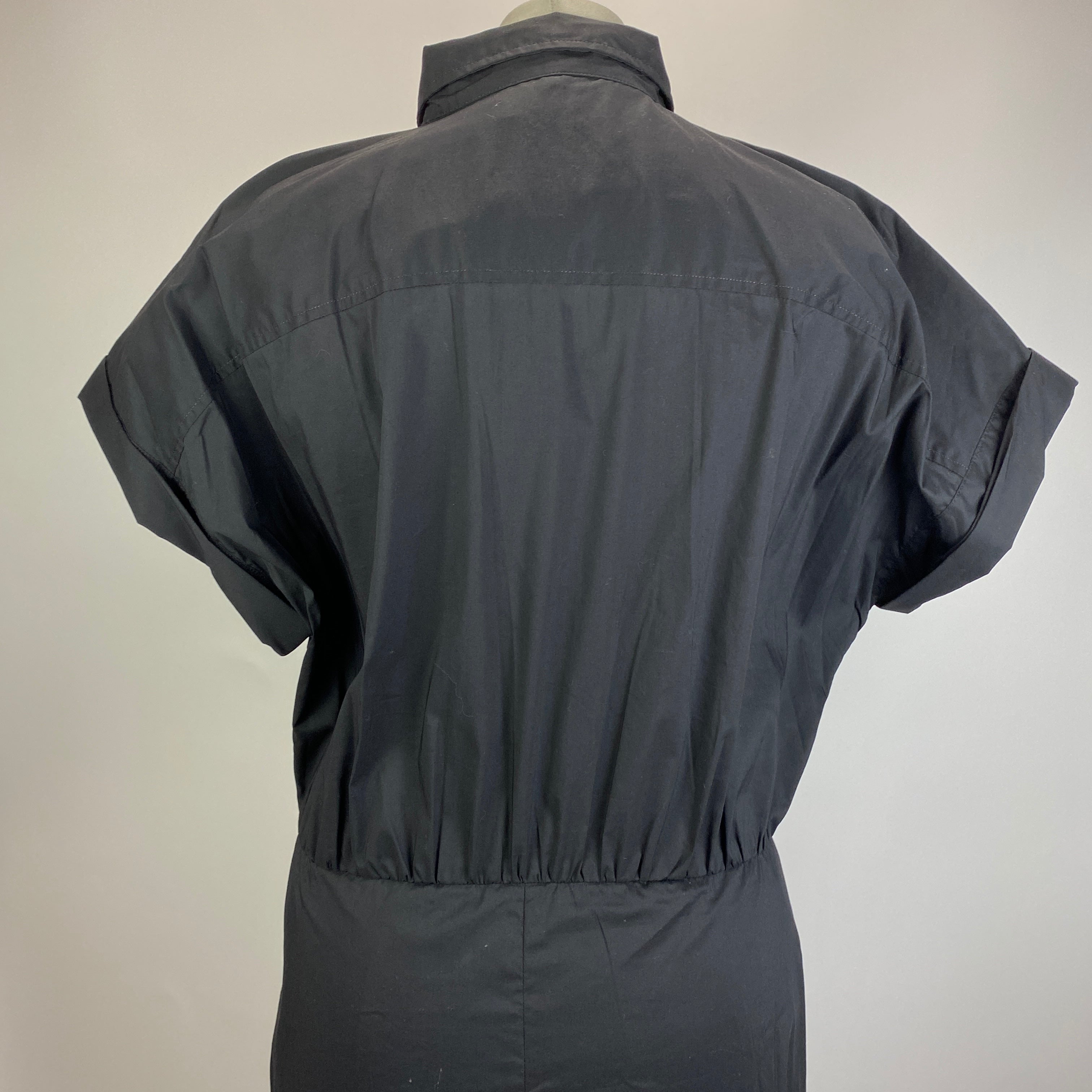 Ralph Lauren New £229 Black Poplin Shirtdress XL