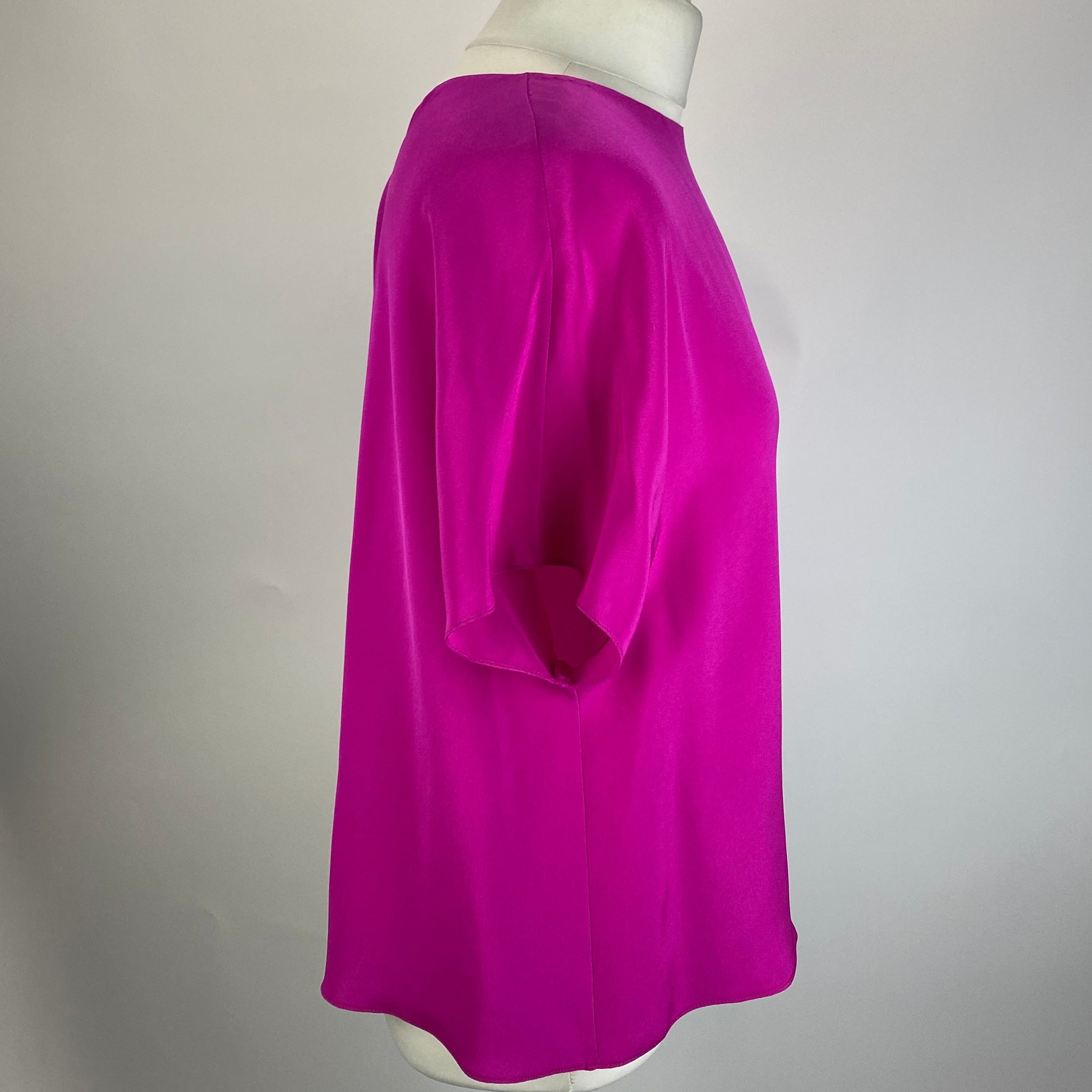 Adam Lippes New £900 Hot Pink Crepe Dolman Top M