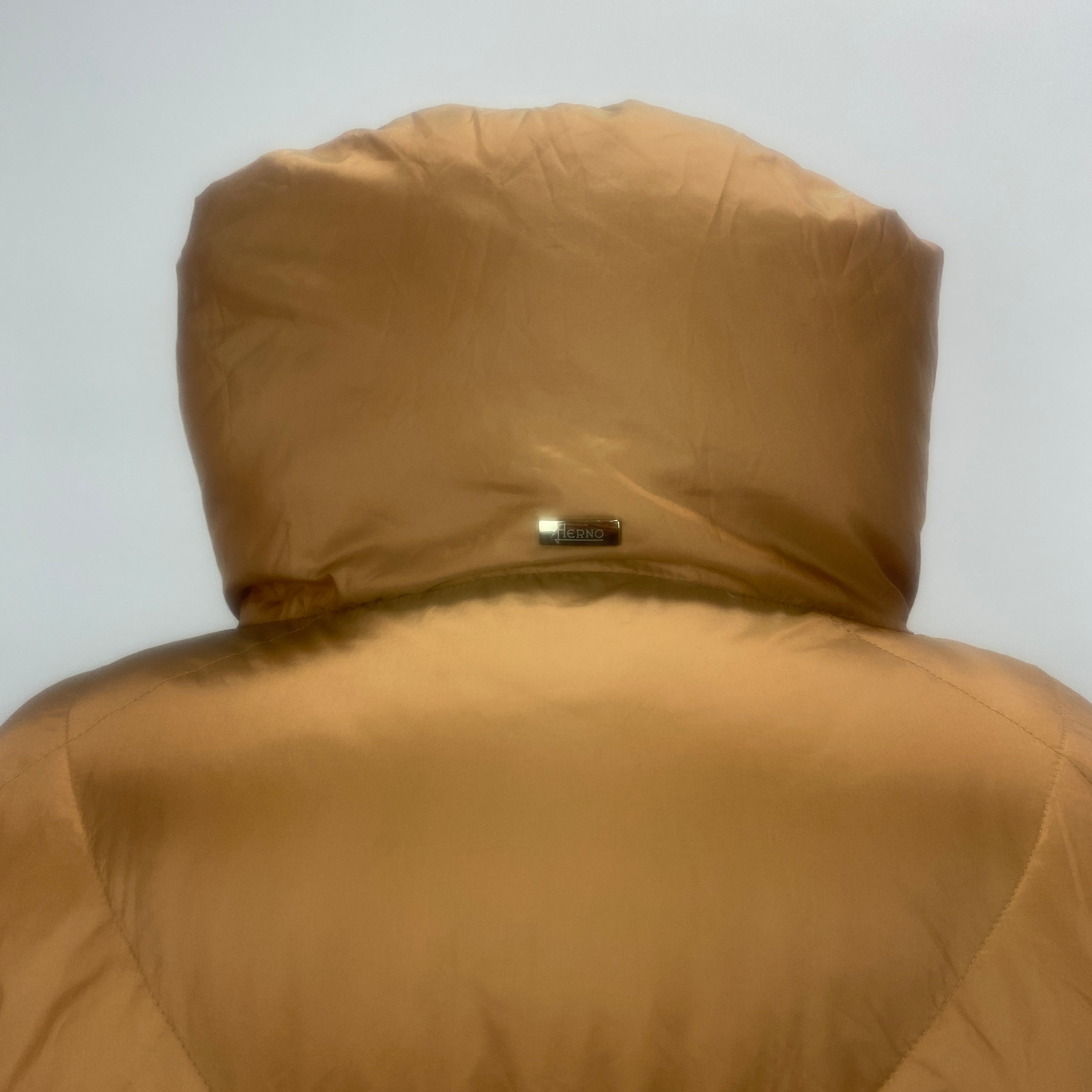 Herno £595 Copper Padded Down Coat L