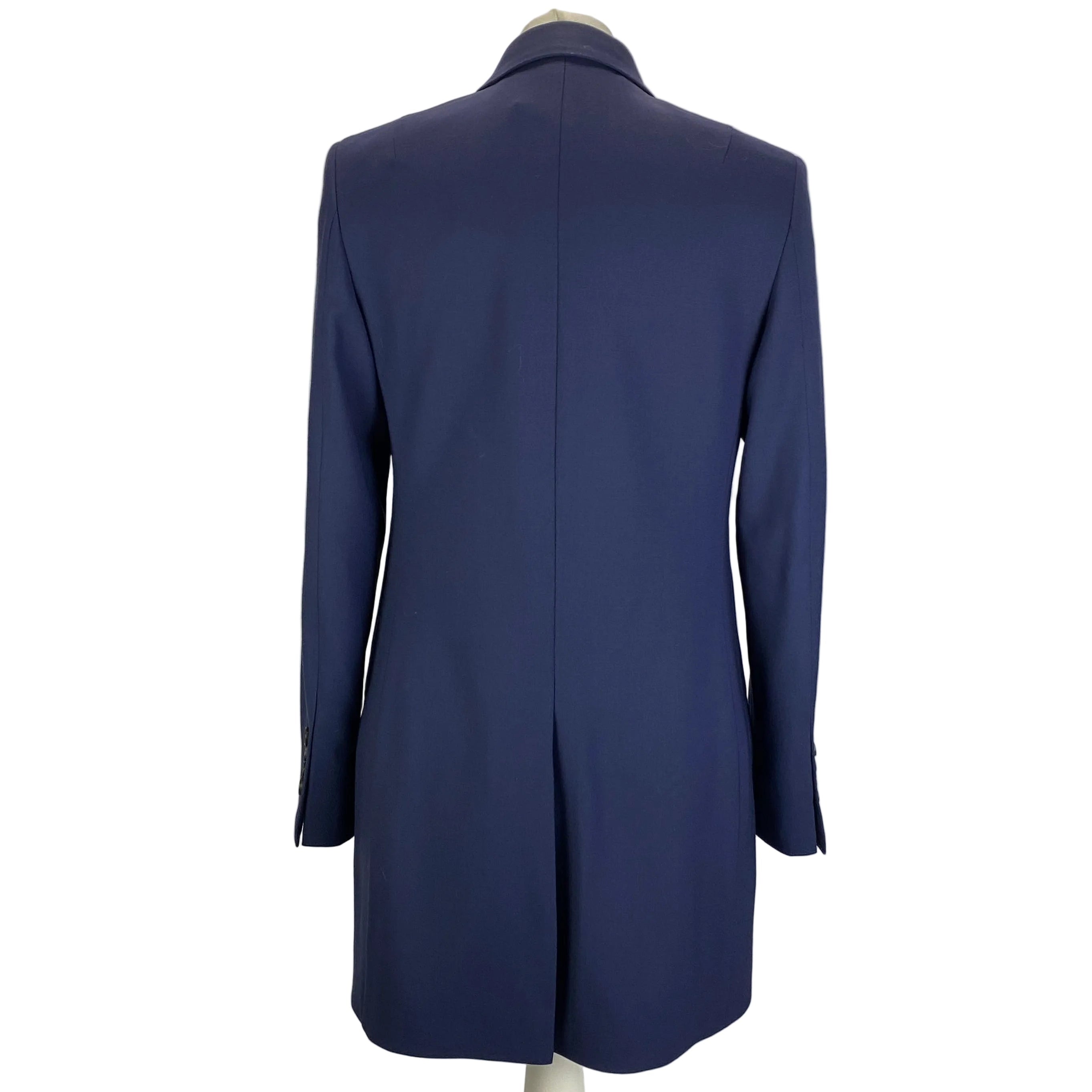 Paul Smith Navy Wool Skinny Lapel Long Jacket M