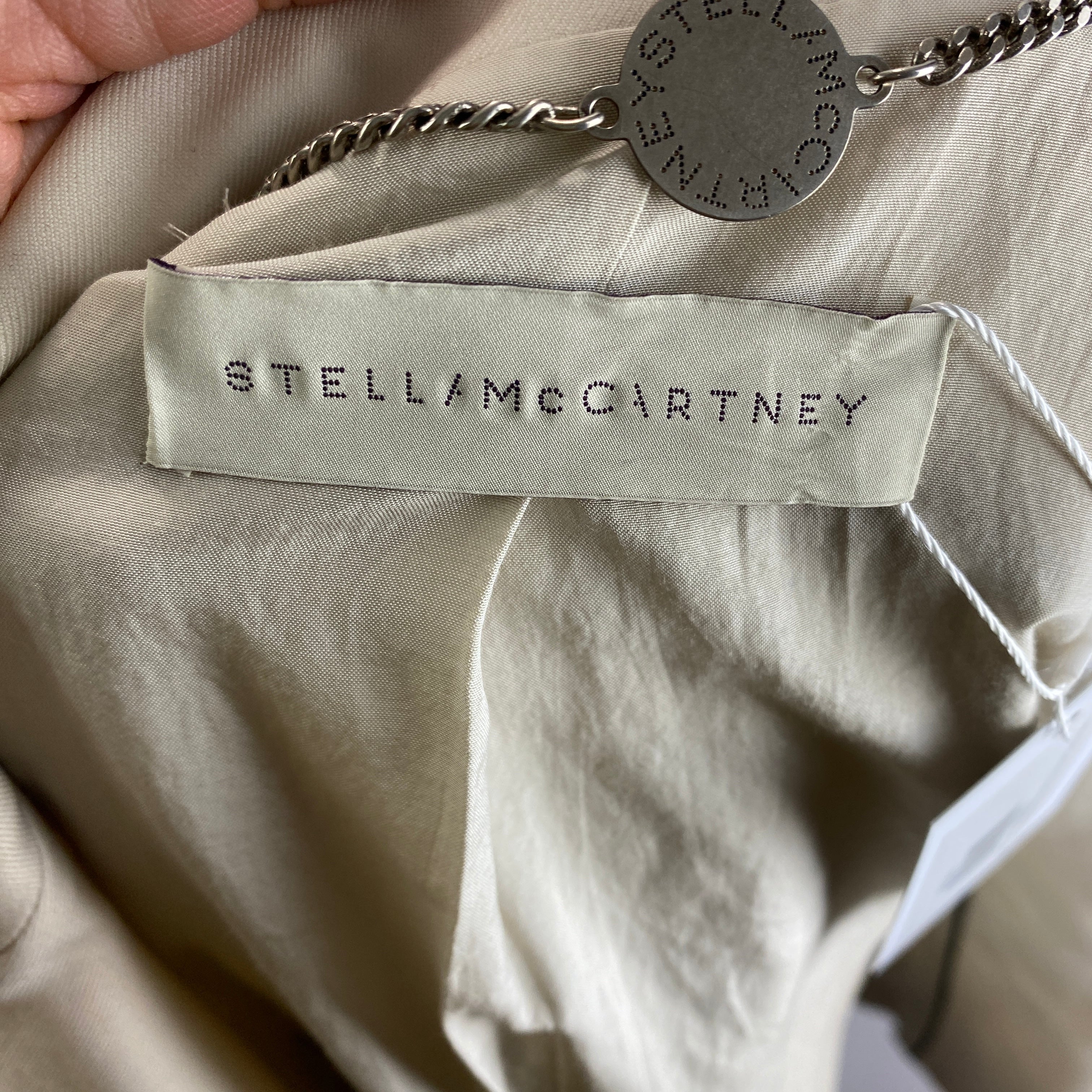 Stella McCartney Cream Wool Skinny Lapel Jacket S