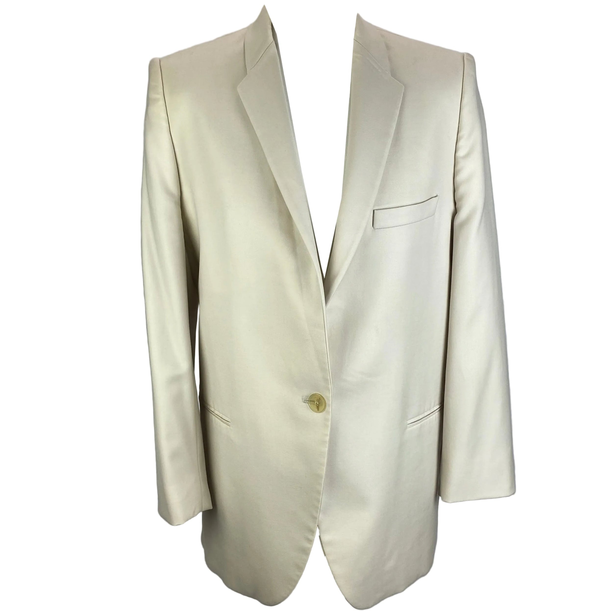 Stella McCartney Cream Wool Skinny Lapel Jacket S