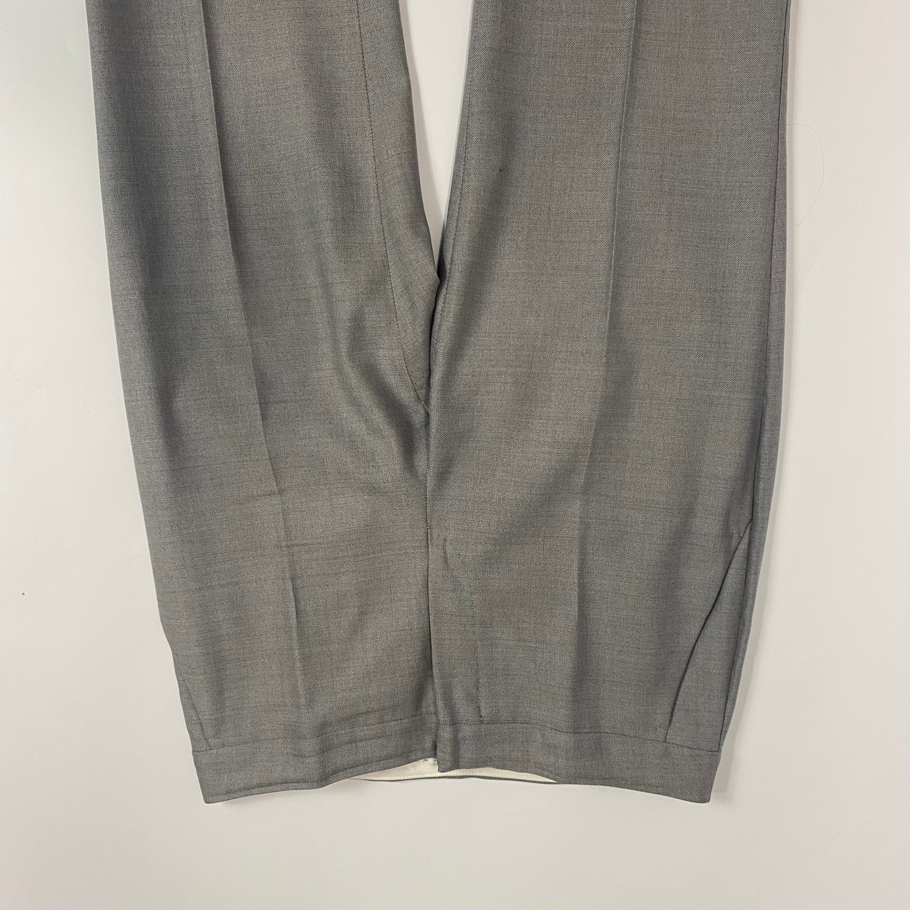 Max Mara Pearl Grey Straight Leg Trousers S