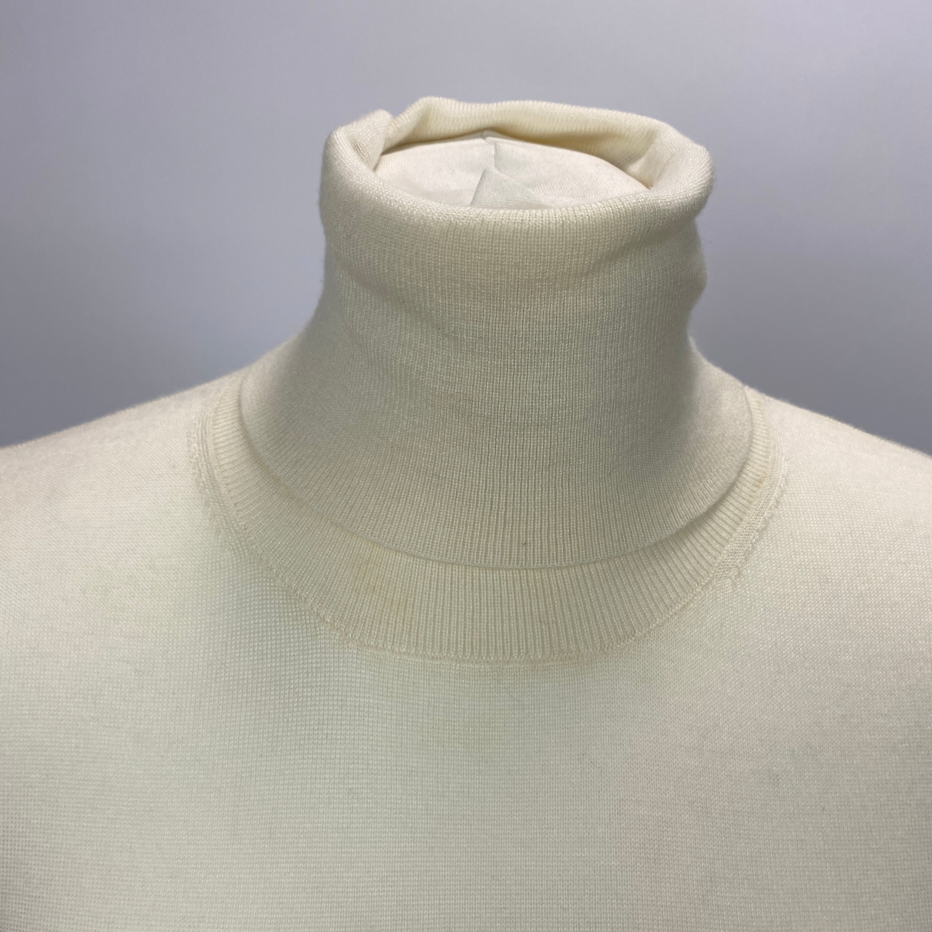 Toteme New £400 Cream Wool & Silk Fine Turtleneck Sweater S