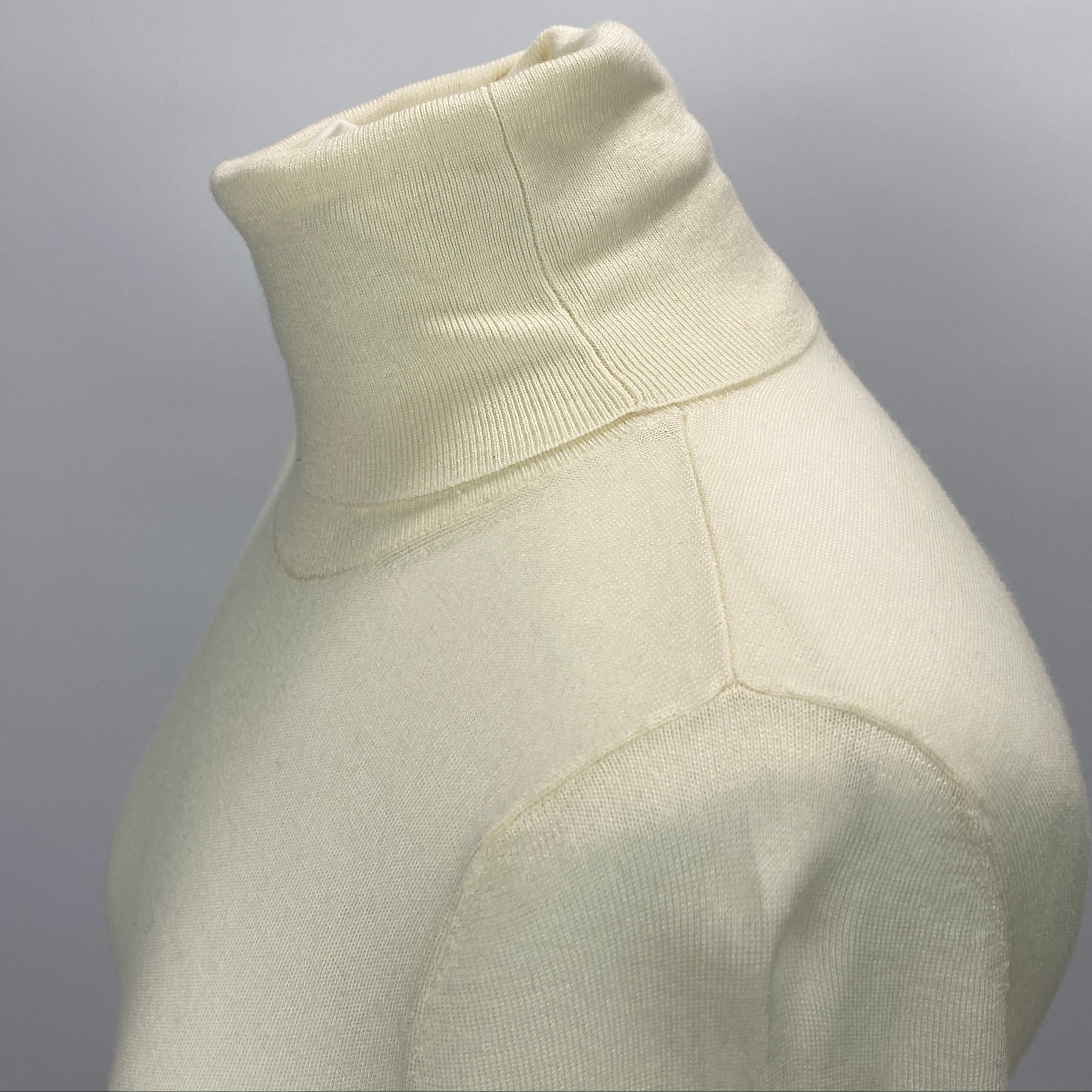 Toteme New £400 Cream Wool & Silk Fine Turtleneck Sweater S