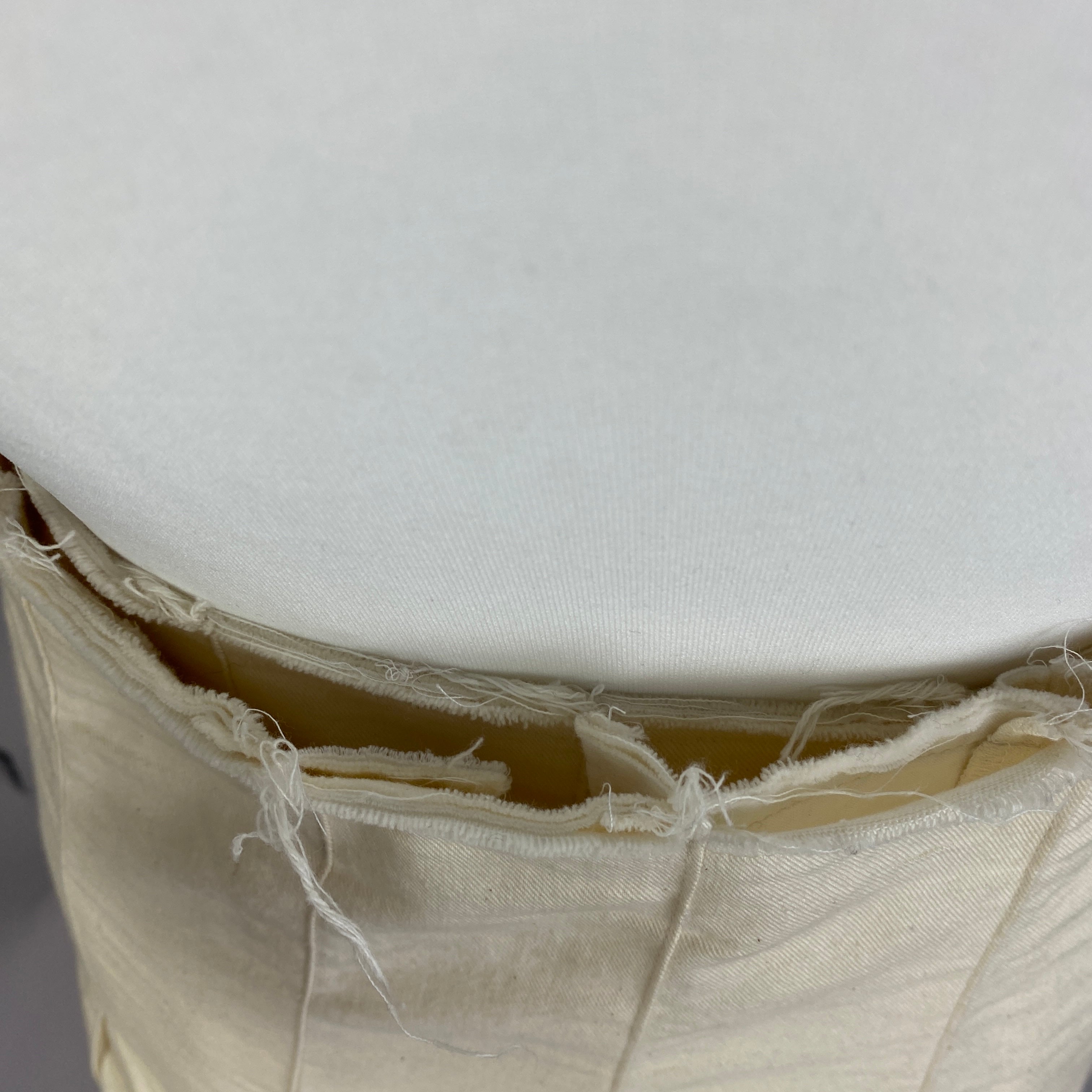 Junya Watanabe Cream & White Raw Edge Pleat Wrap Skirt S/M/L