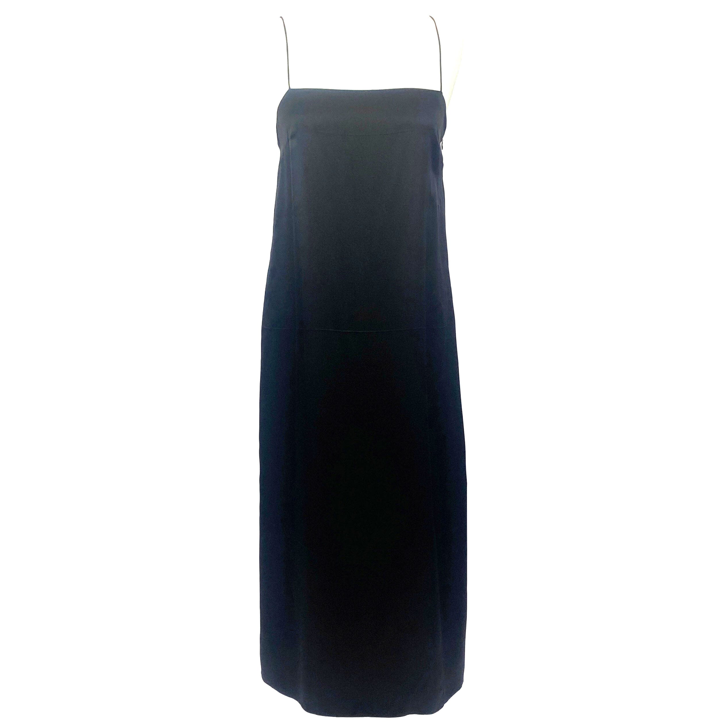 Khaite New £730 Black Silk Slip Dress S
