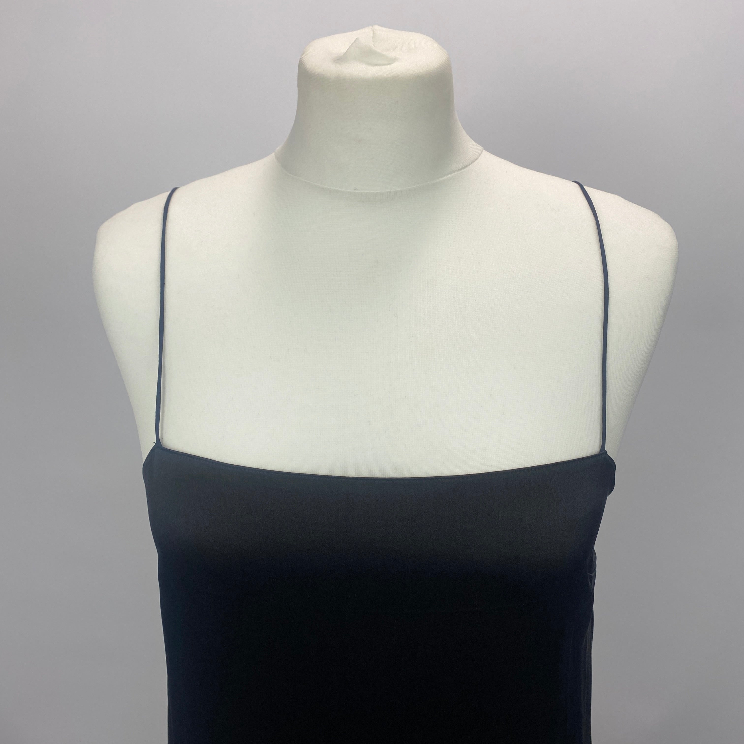 Khaite New £730 Black Silk Slip Dress S