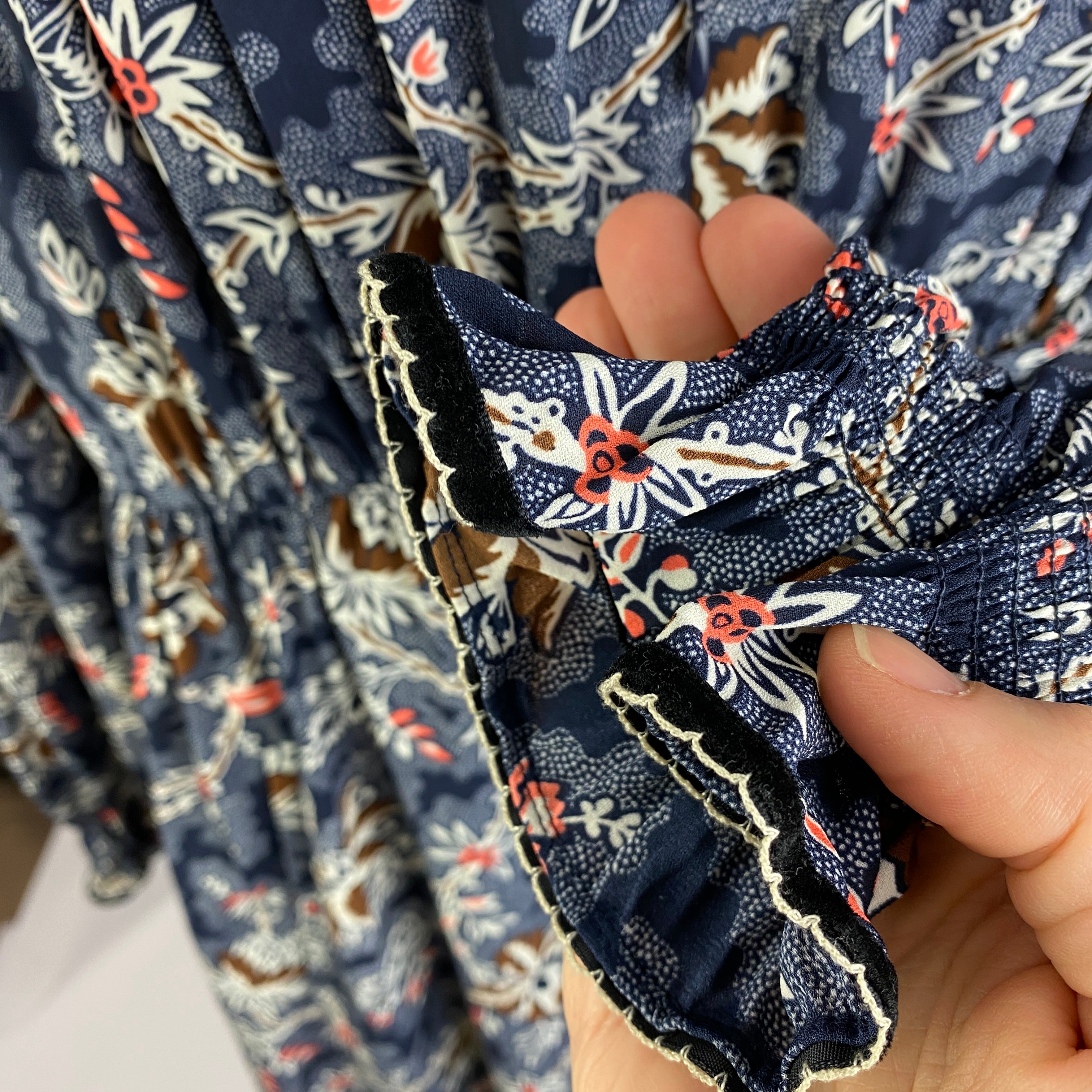Me&Em Navy Print Midi Dress L
