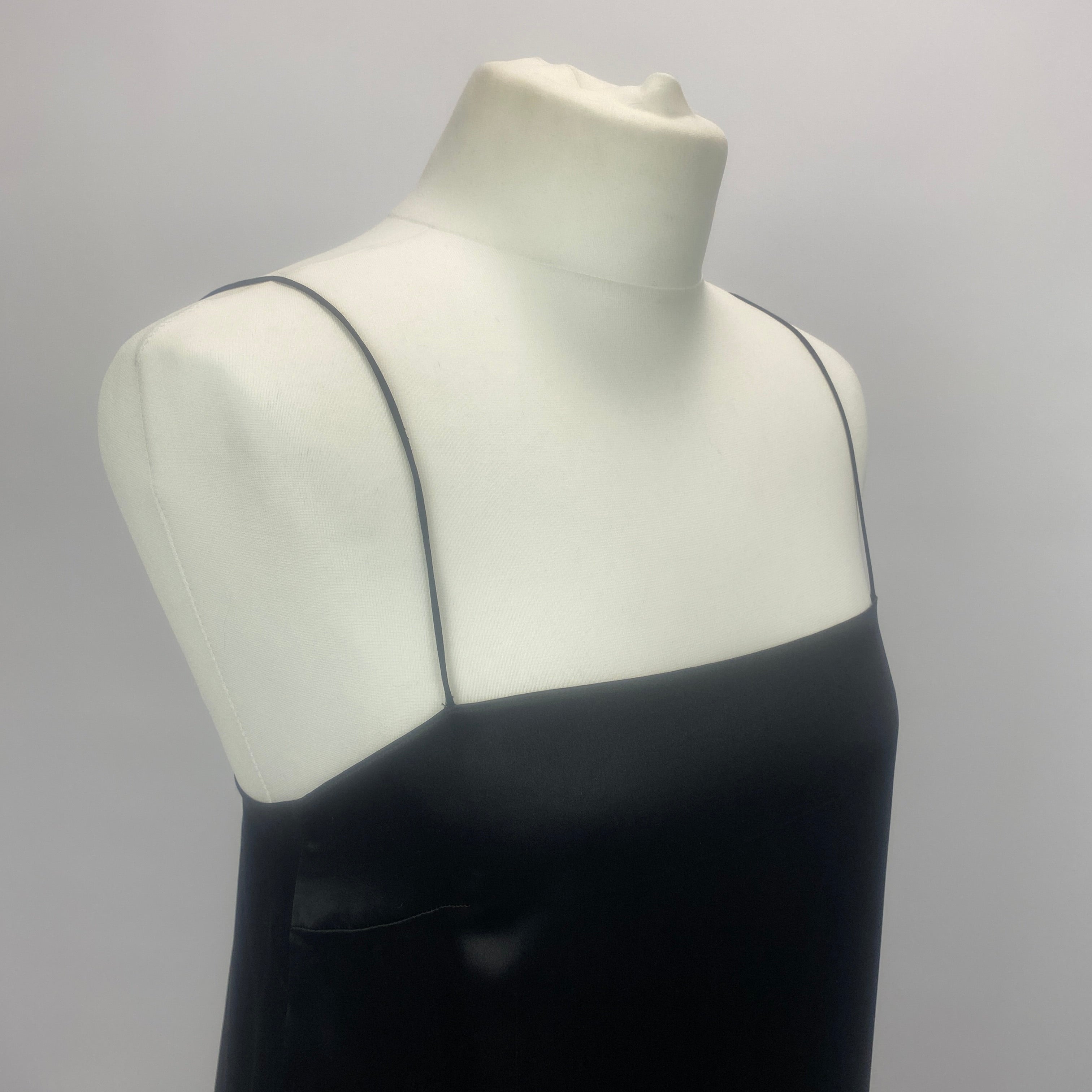 Khaite New £730 Black Silk Slip Dress S