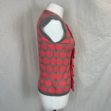 Marni Rose Pink & Grey Circles Fine Cashmere Knit Cardigan S