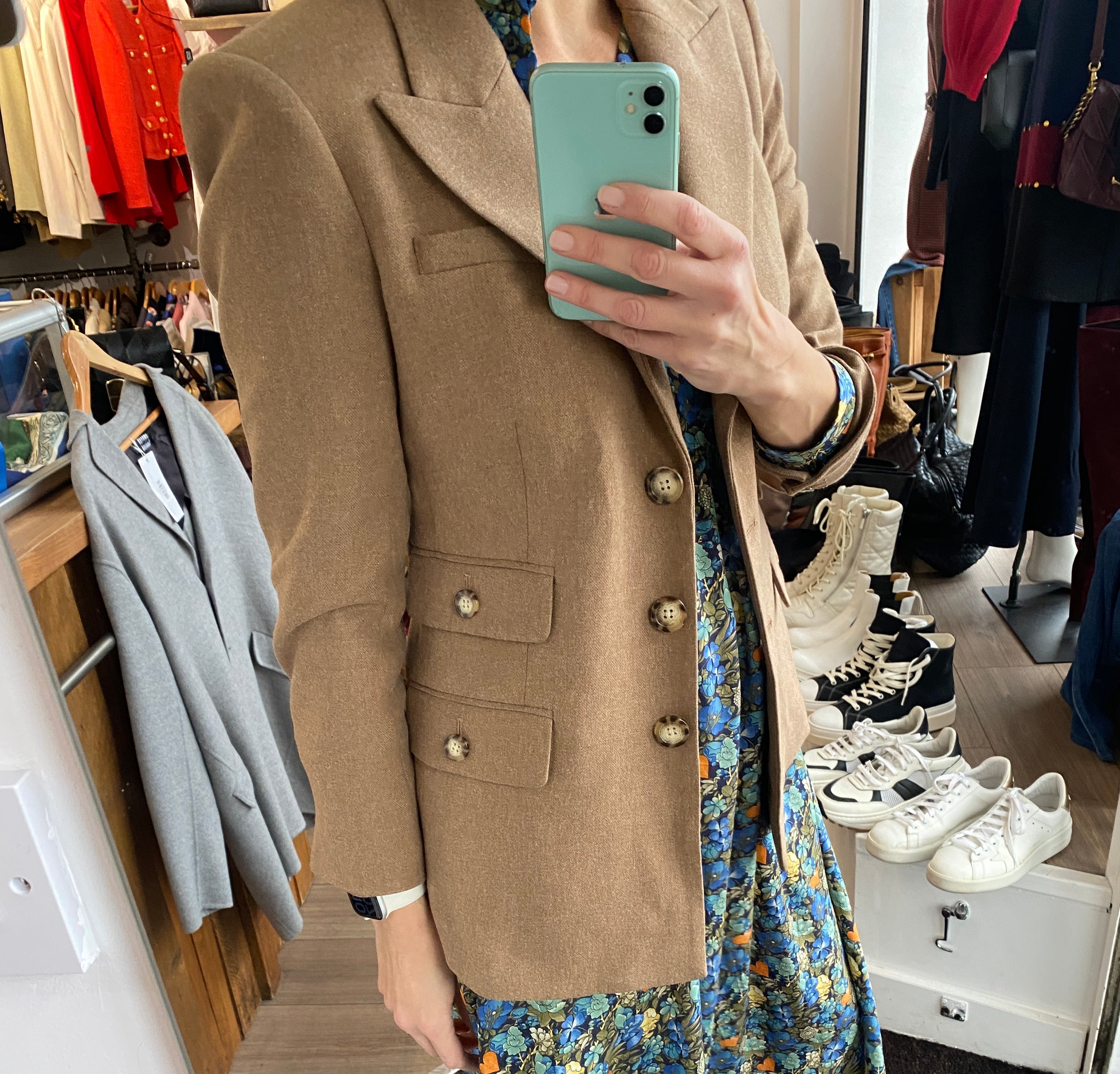 Veronica Beard New £640 Biscuit Four Pocket Dickey Jacket M