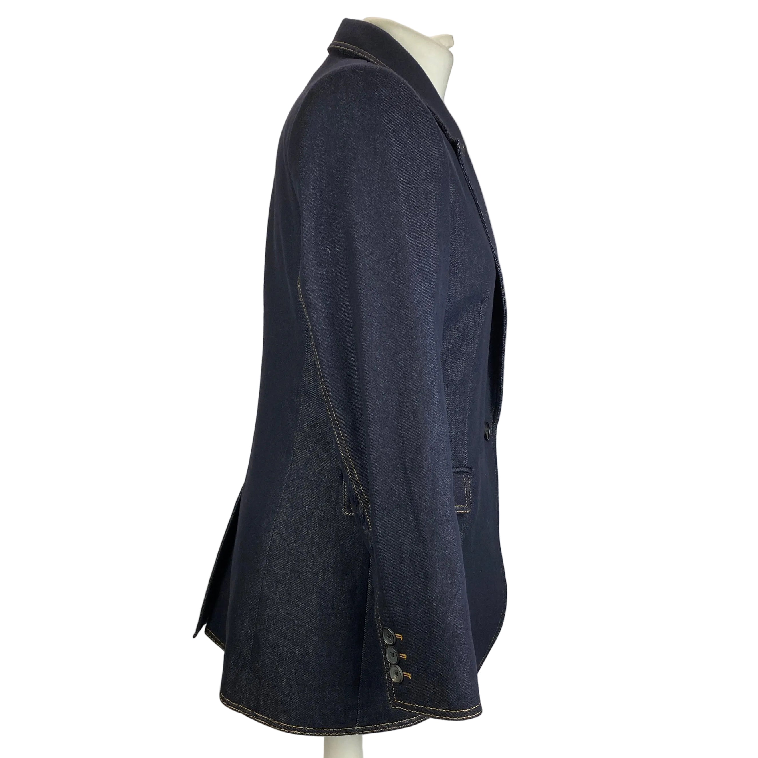 Me&Em Dark Denim Topstitched Blazer M