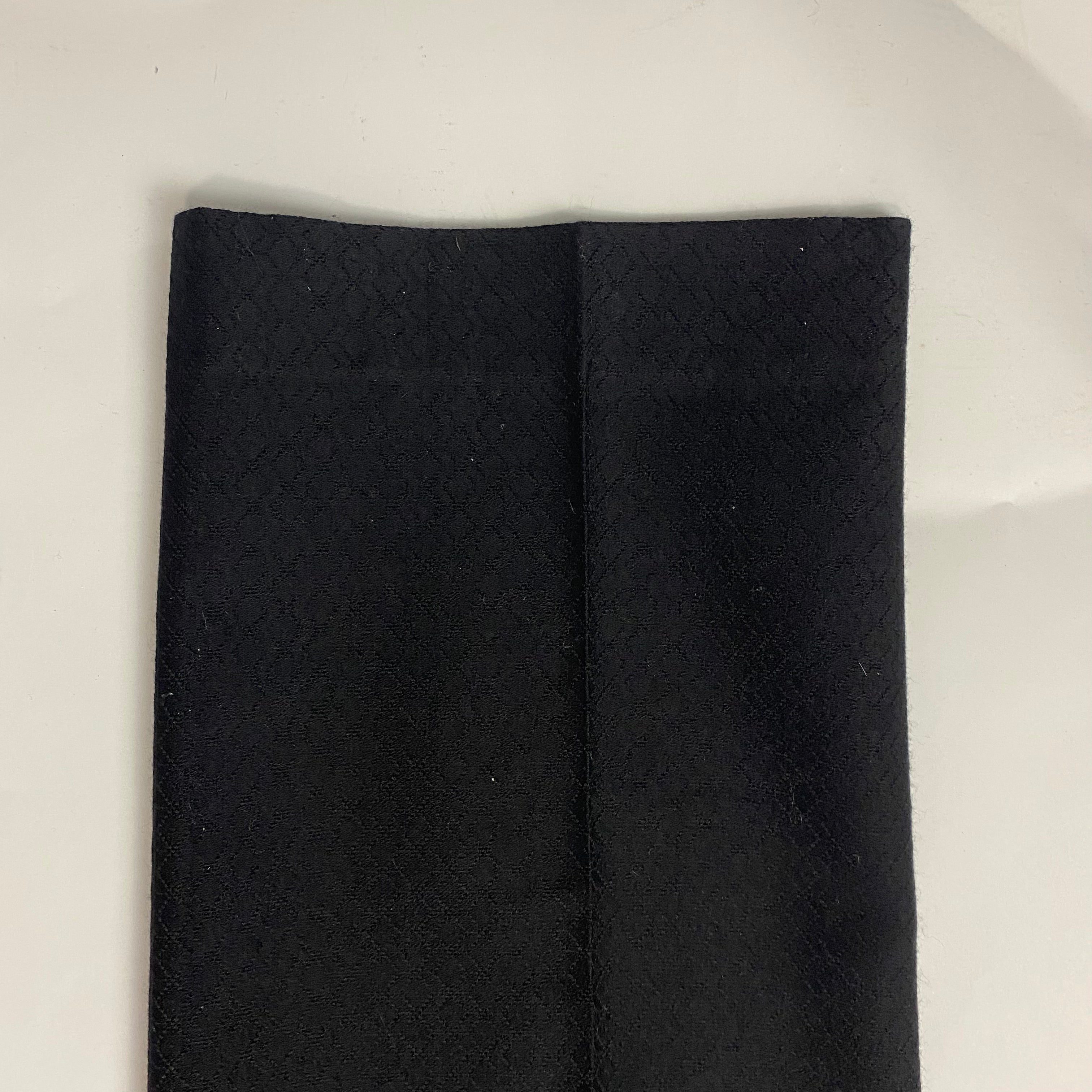 Dries Van Noten Black Wool Mix Jacquard Tuxedo Trousers L