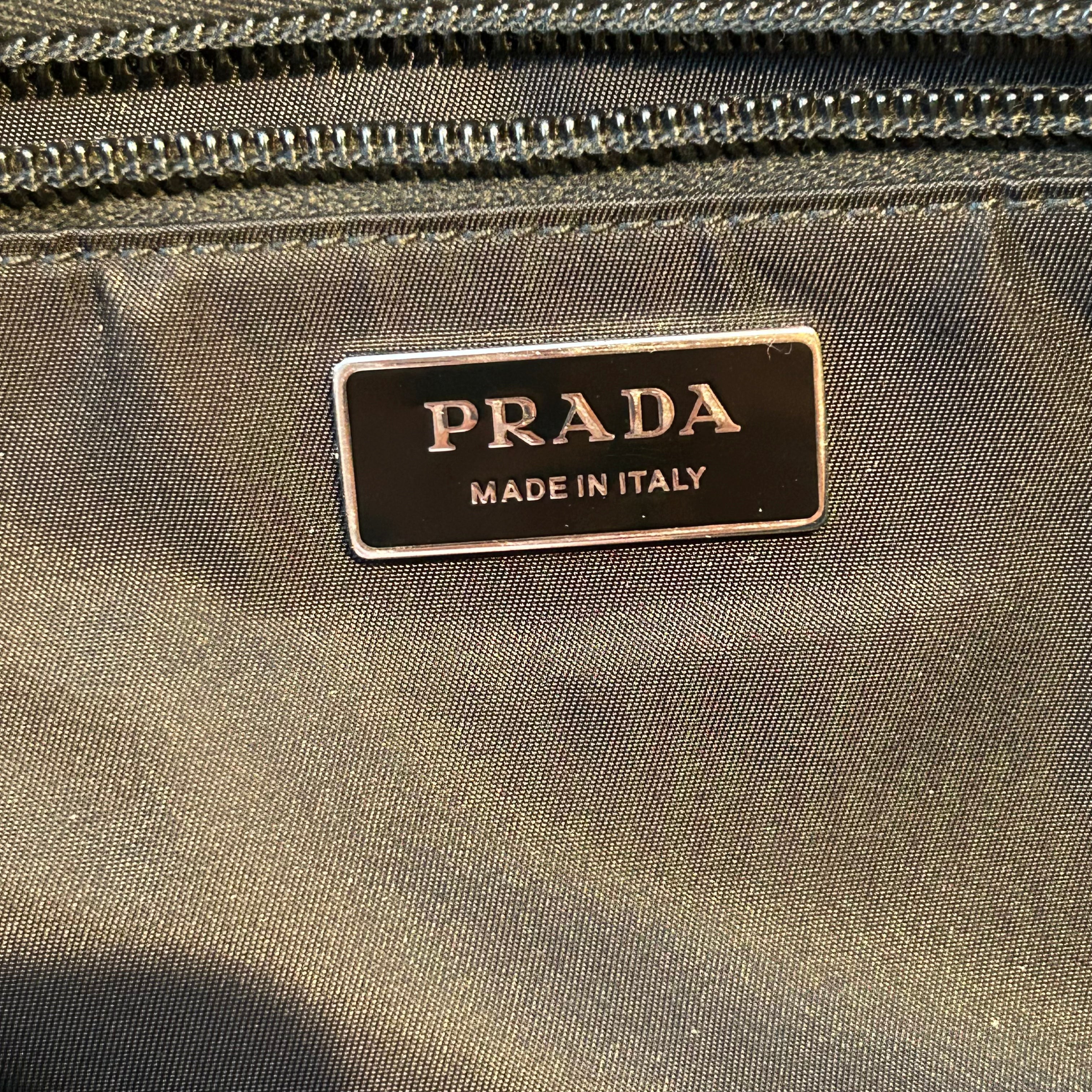 Prada £2100 Black re-Nylon Large Messenger Bag