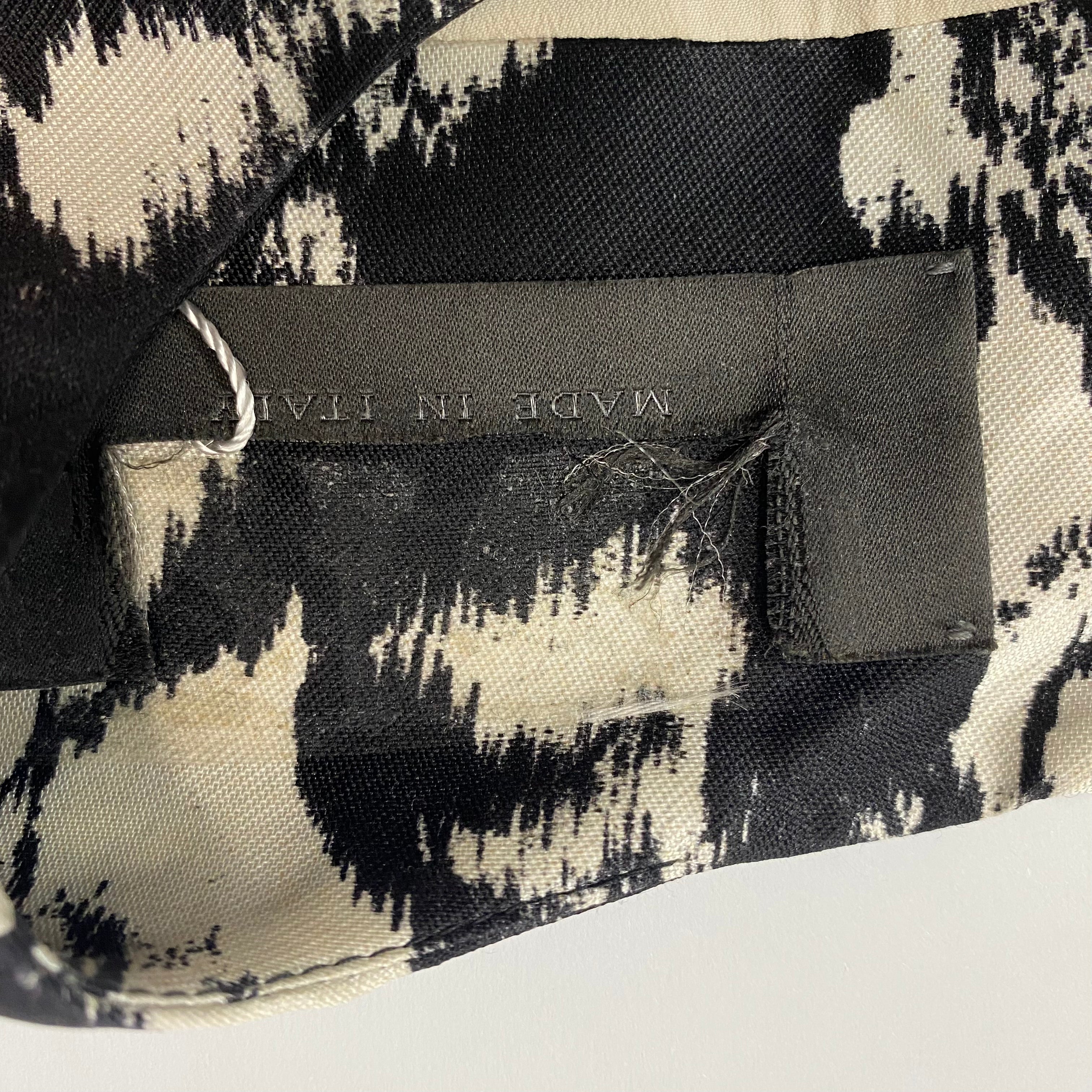 Max Mara Pianoforte Monochrome Silk Jumpsuit S