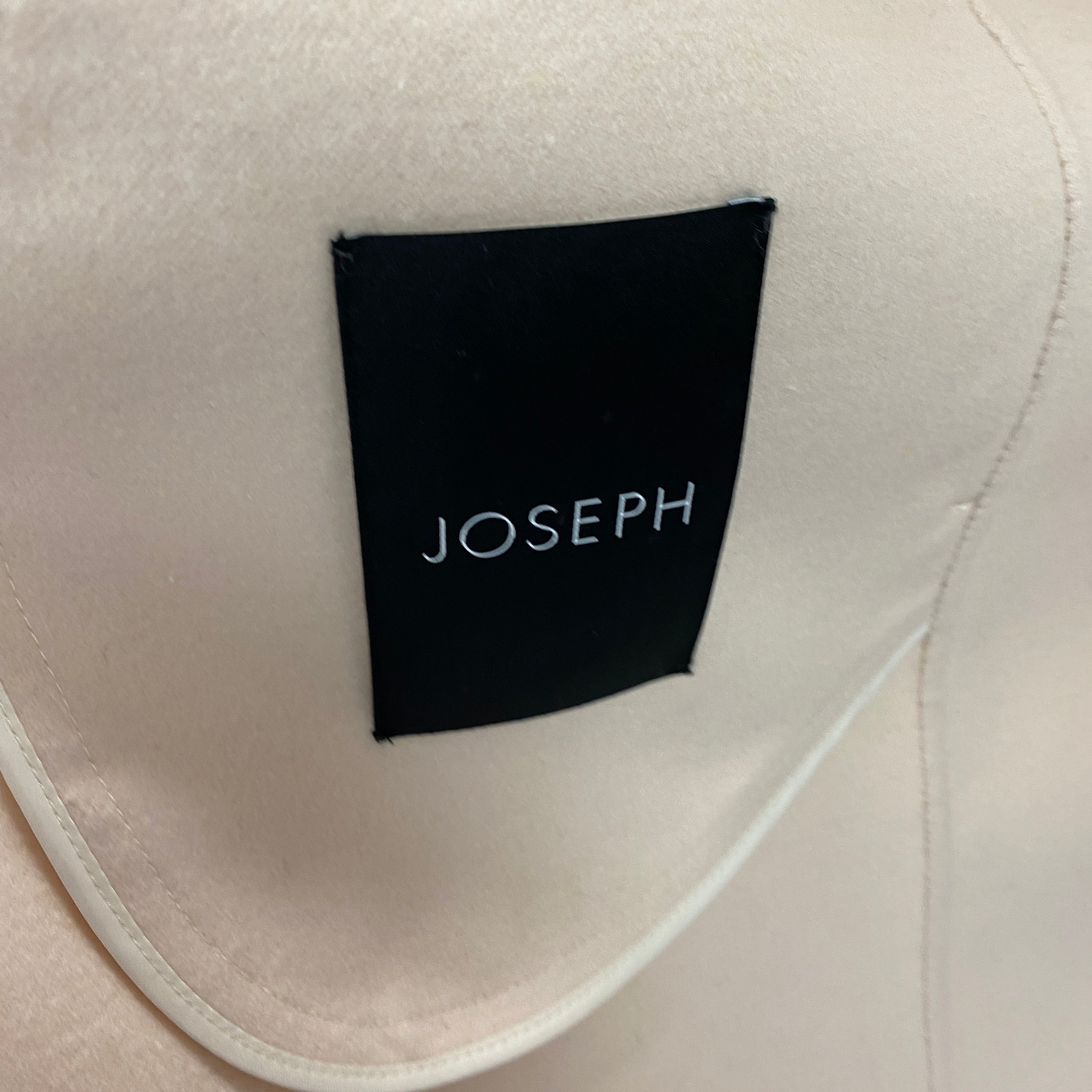 Joseph New £945 Cream Wool & Silk Belted Coat S