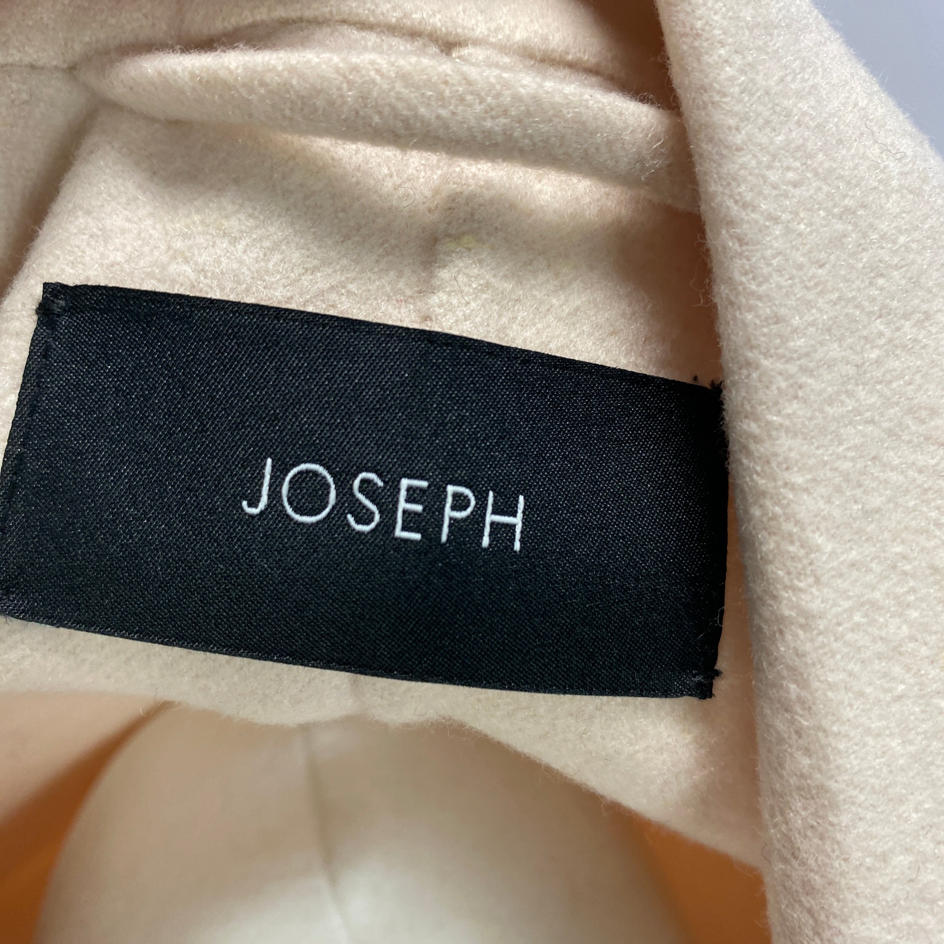 Joseph New £945 Cream Wool & Silk Belted Coat S