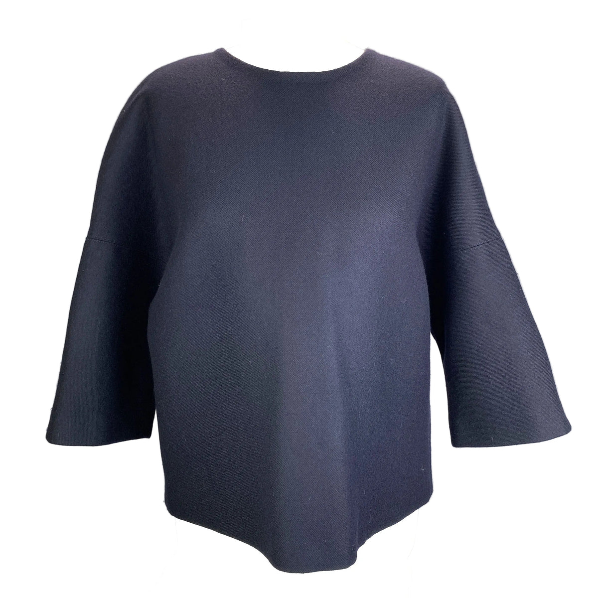 Stella McCartney Navy Wool Split Back Top XL