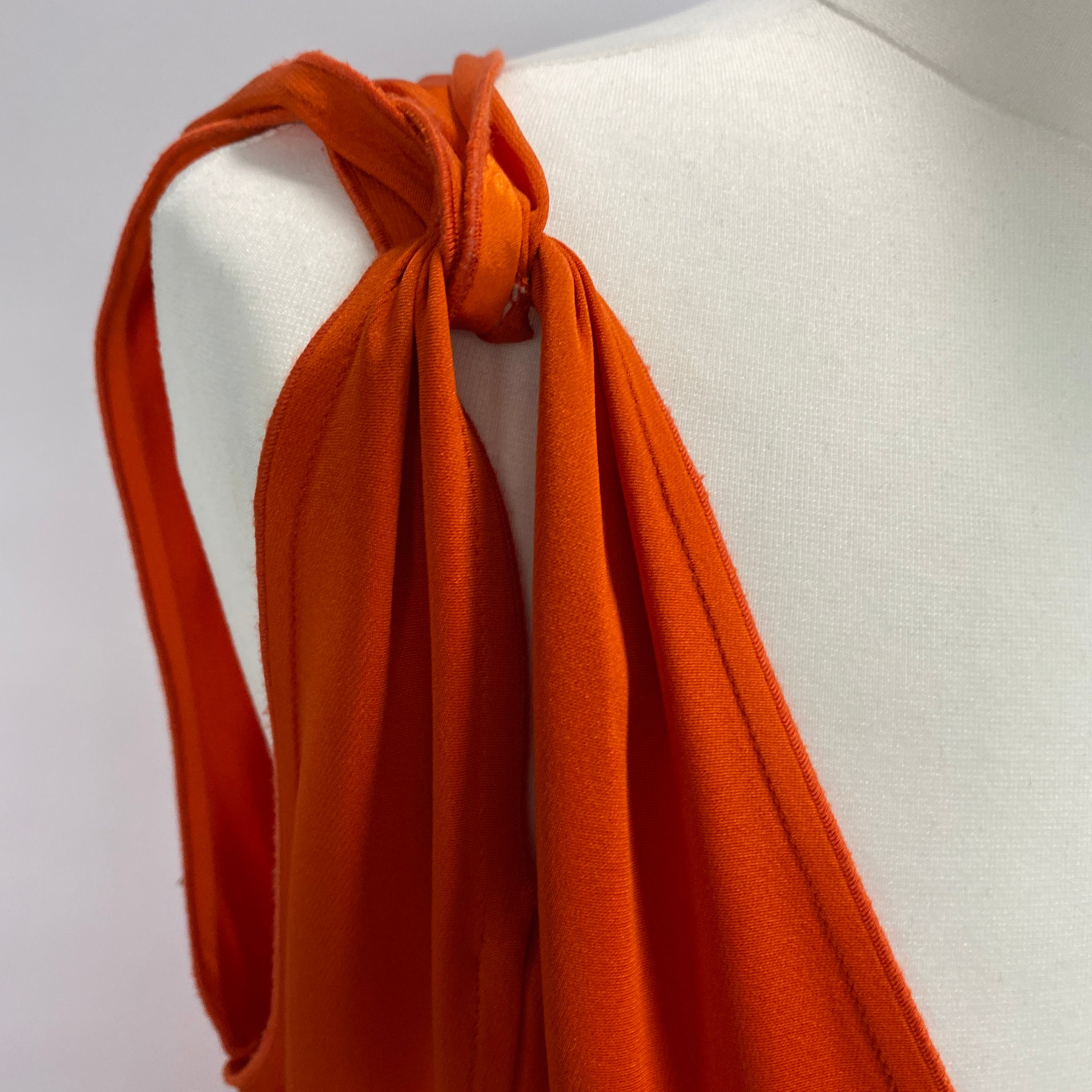 Victoria Beckham New £1000 Orange Crepe Midi Dress M