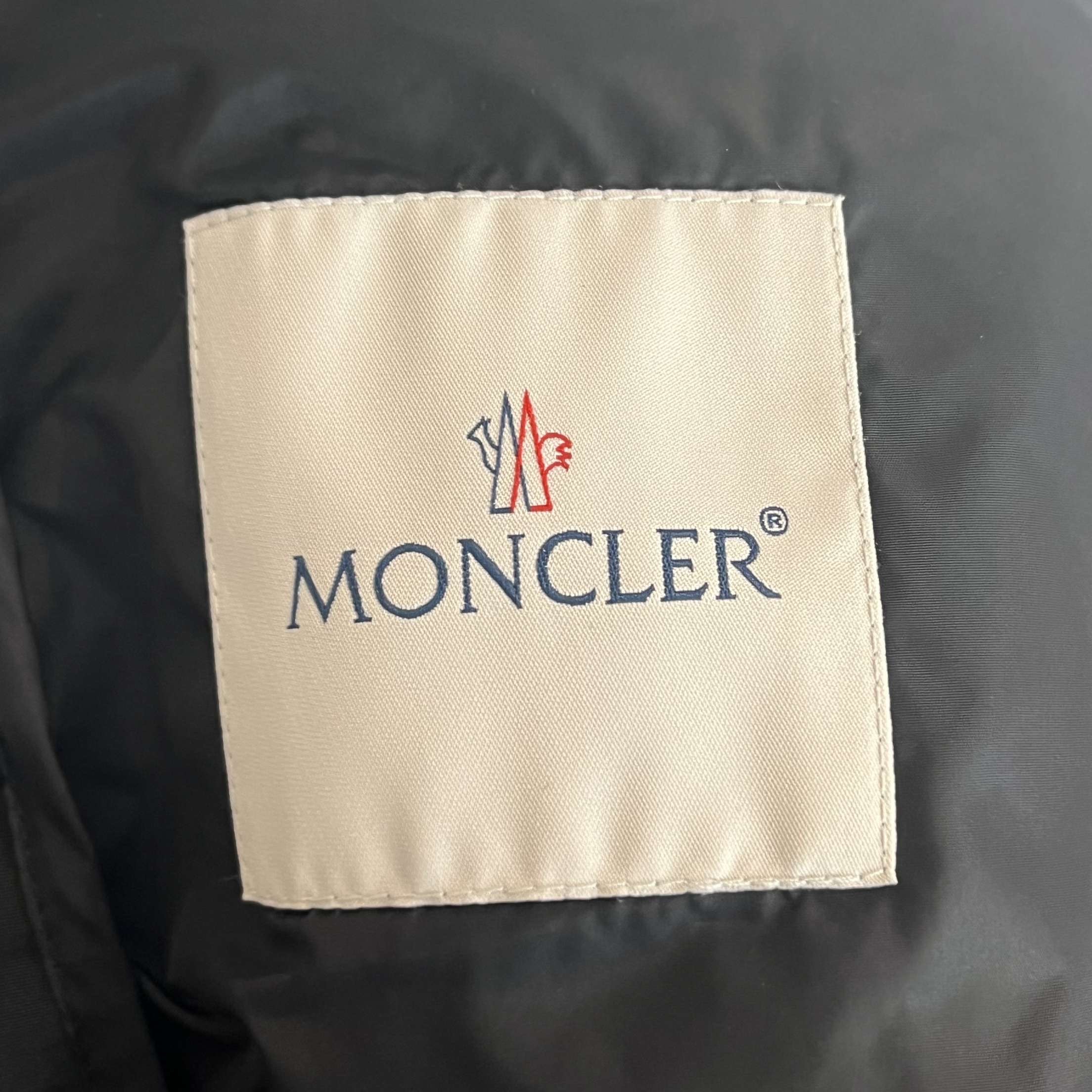 Moncler £1079 Black Beaded Logo Damas Crop Jacket S/M