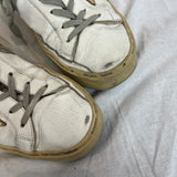 Golden Goose Deluxe White & Gold Hi Star Trainers 38