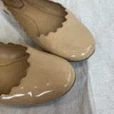 Chloe Vanilla Patent Leather Lauren Ballet Flats 38