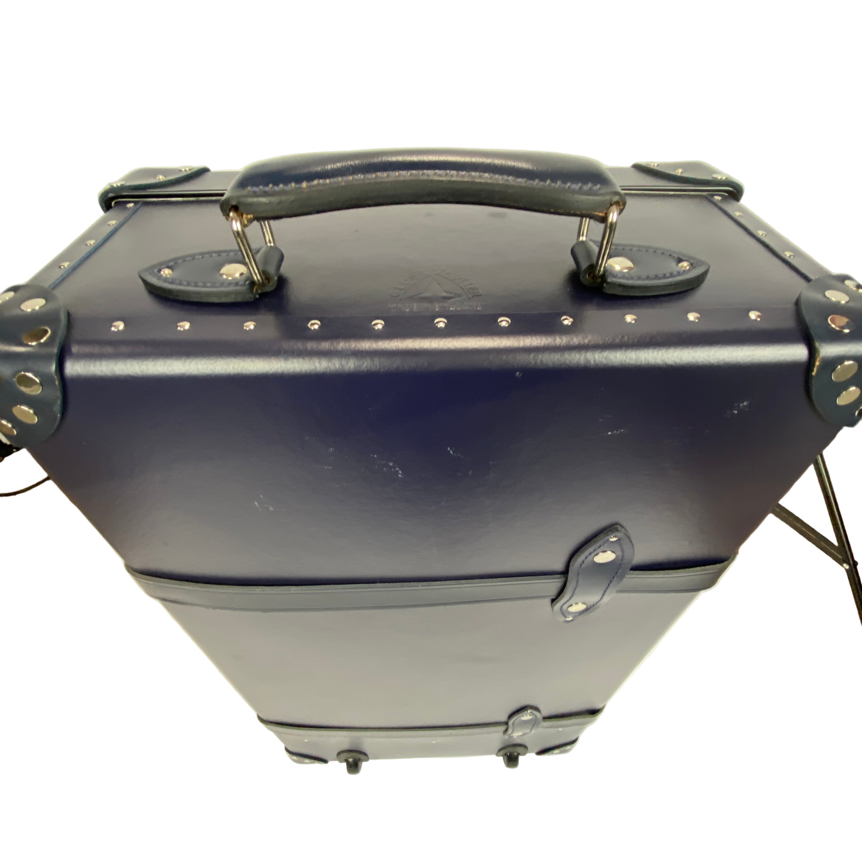 Globe-Trotter £2195 Navy Centenary Medium Check-In 2 Wheel Suitcase