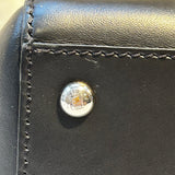 Fendi Black Leather Dot Com Shoulder Bag