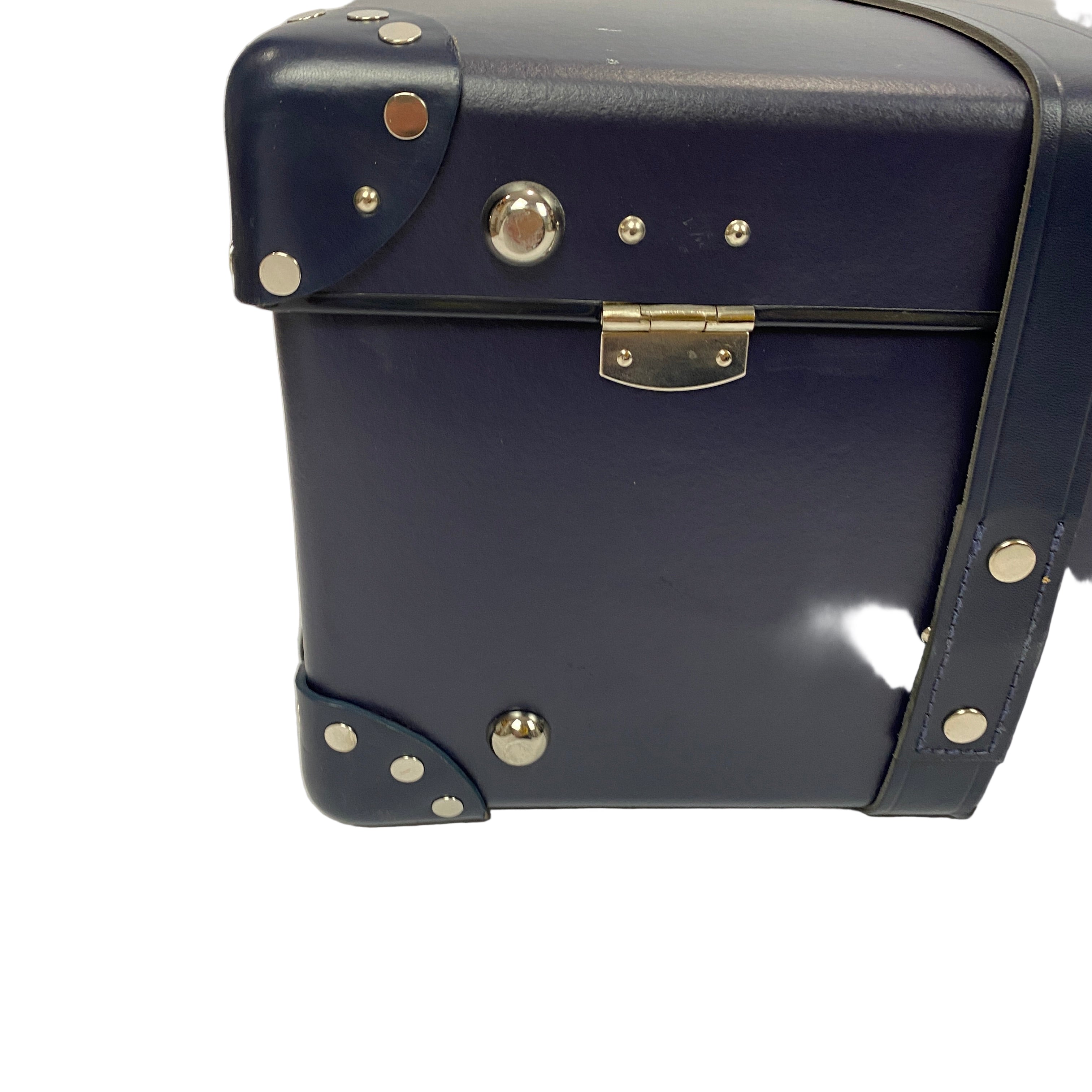 Globe-Trotter £2195 Navy Centenary Medium Check-In 2 Wheel Suitcase